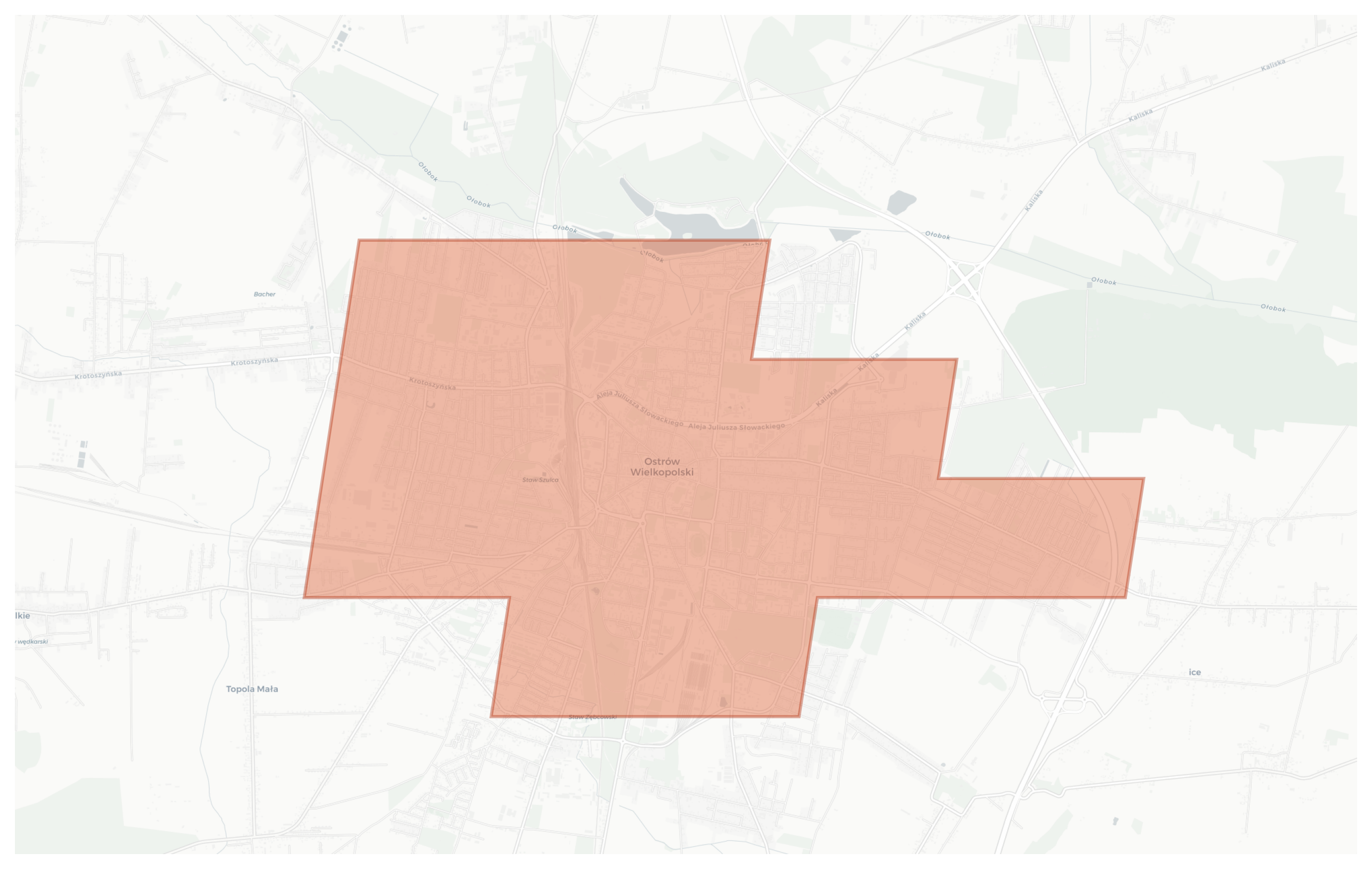 Ostrów Wielkopolski geographic map