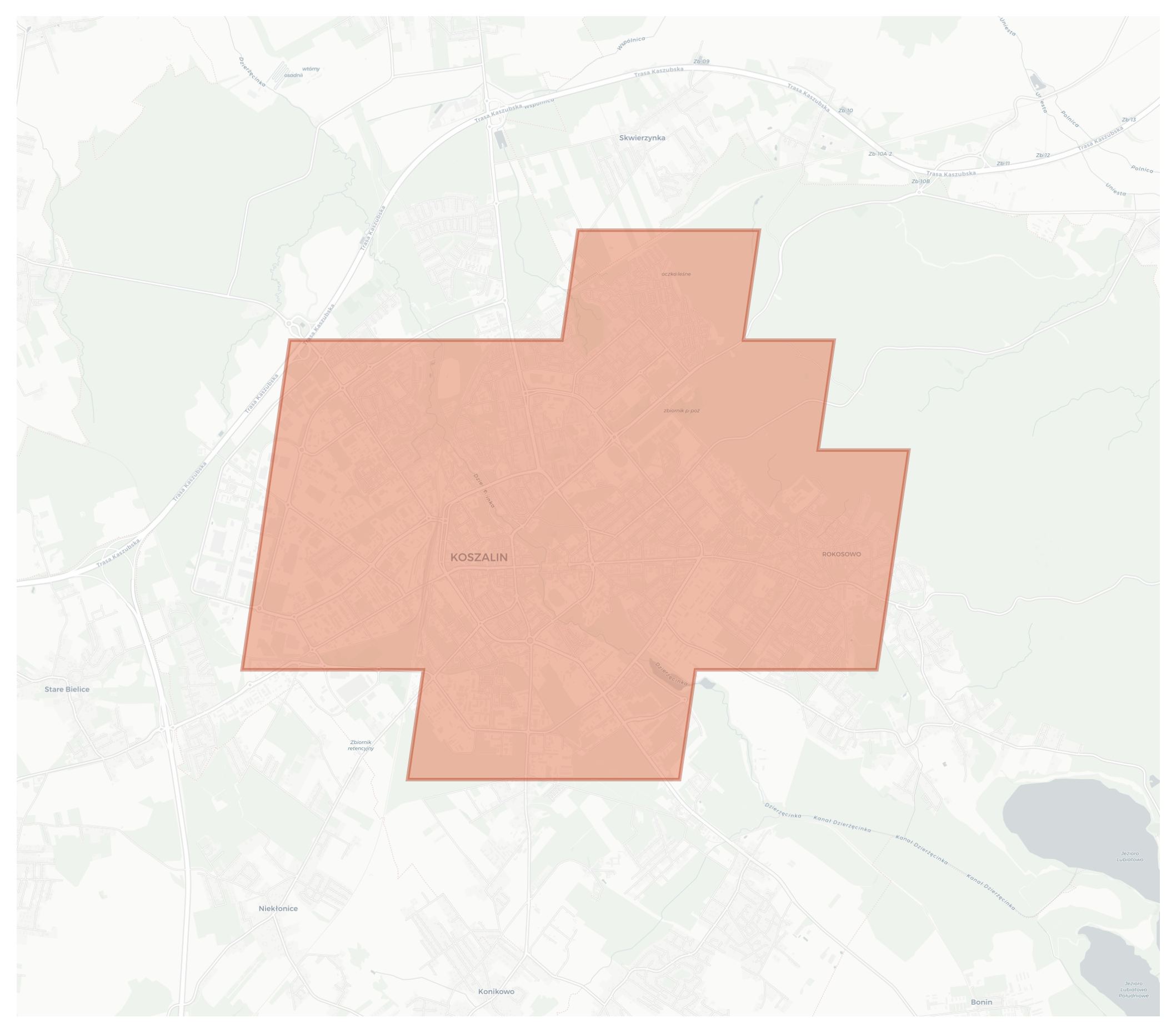 Koszalin geographic map
