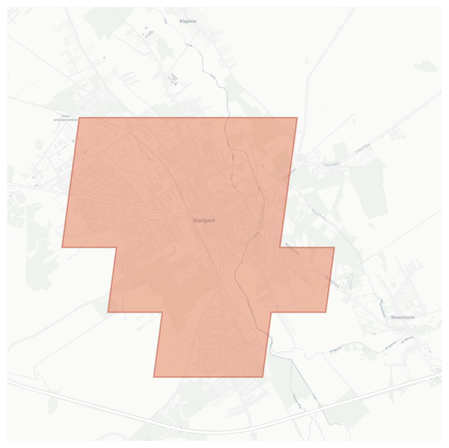 Stargard geographic map
