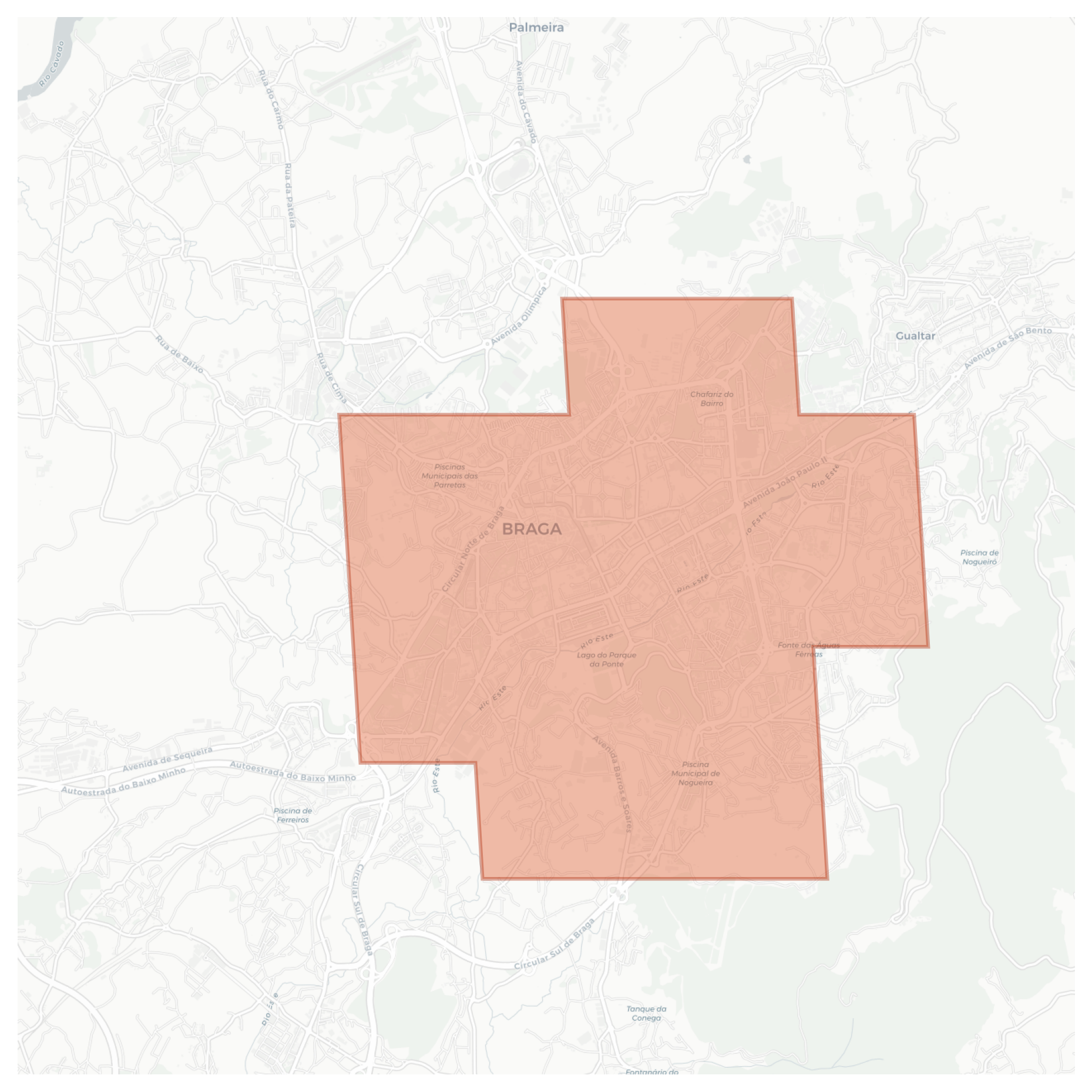 Braga geographic map