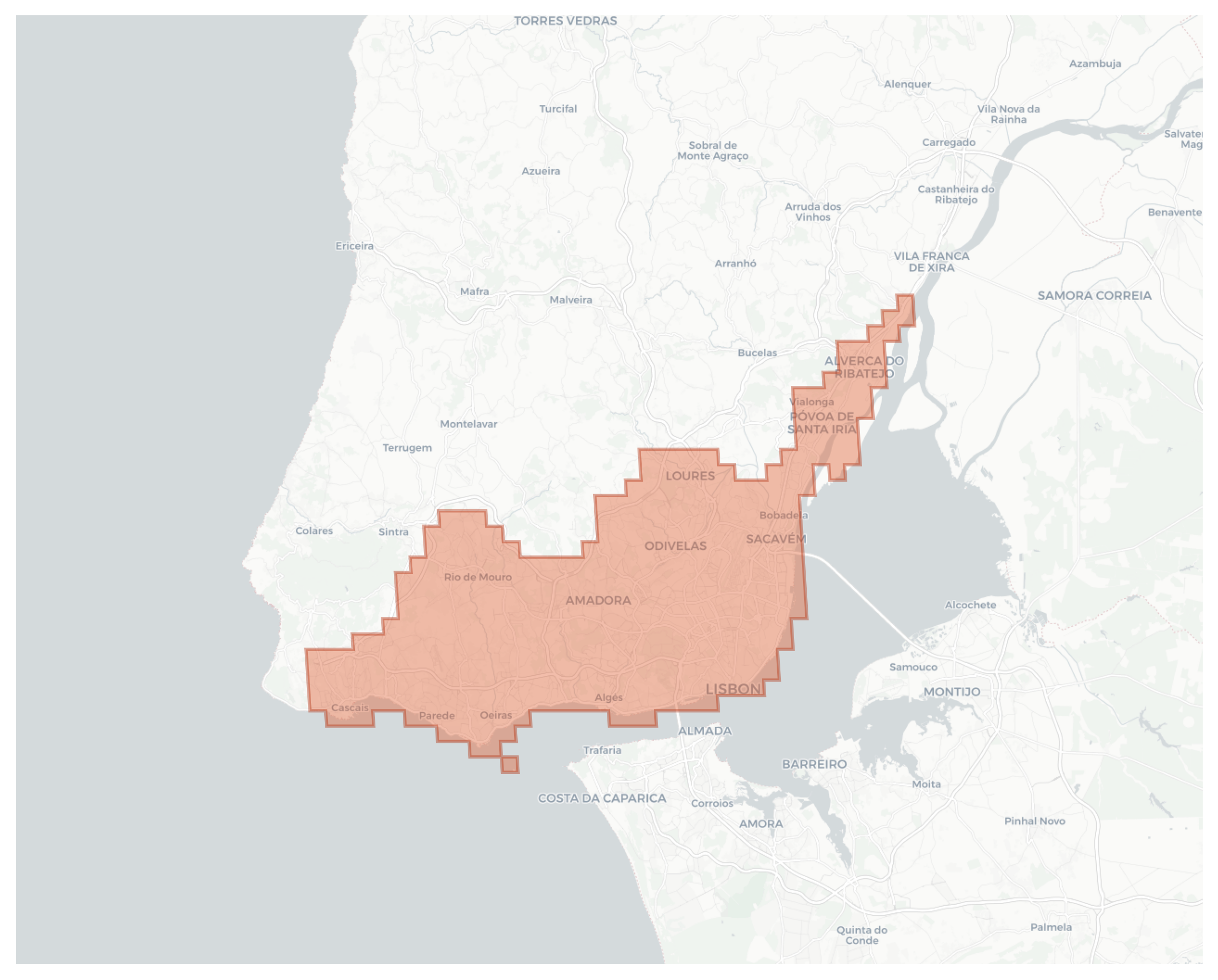 Lisbon geographic map