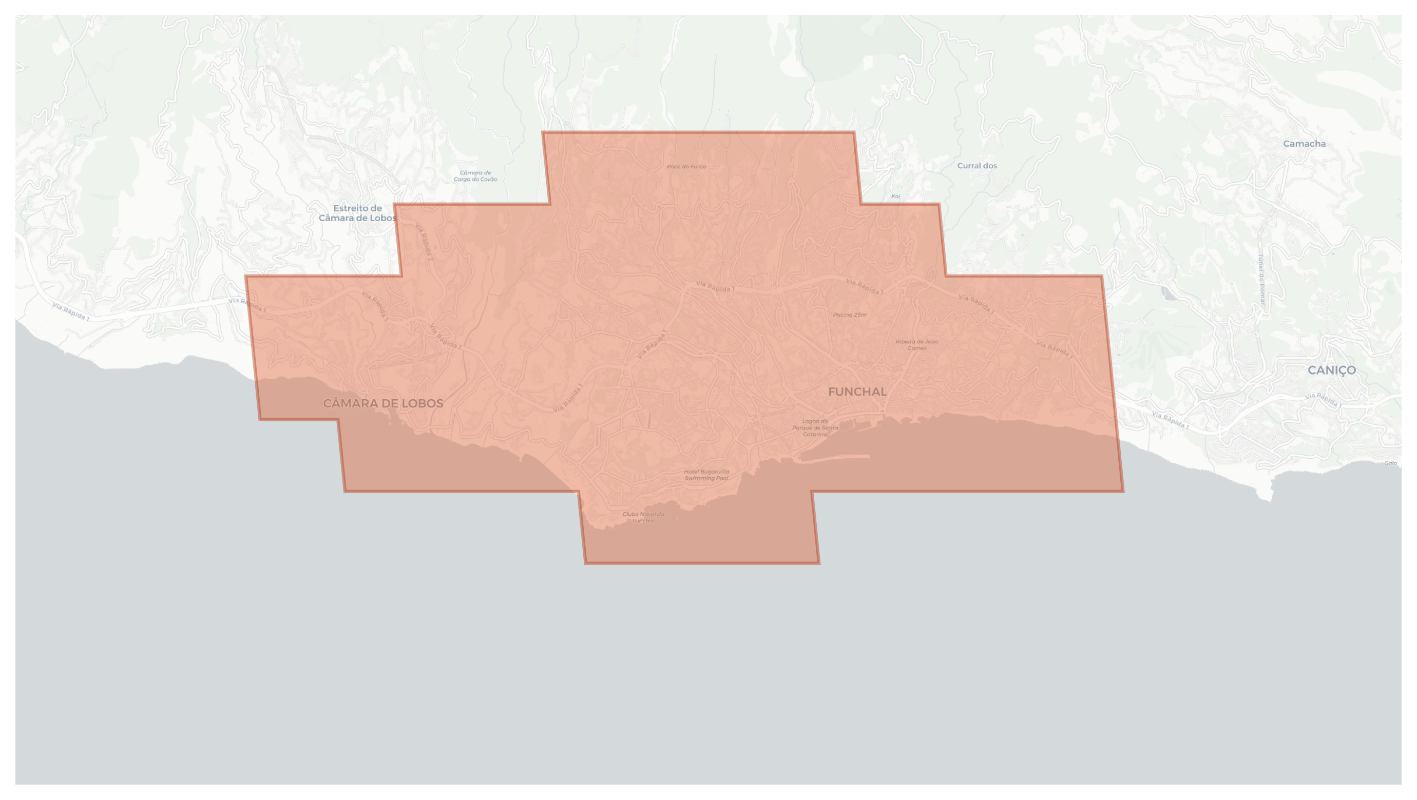 Funchal geographic map