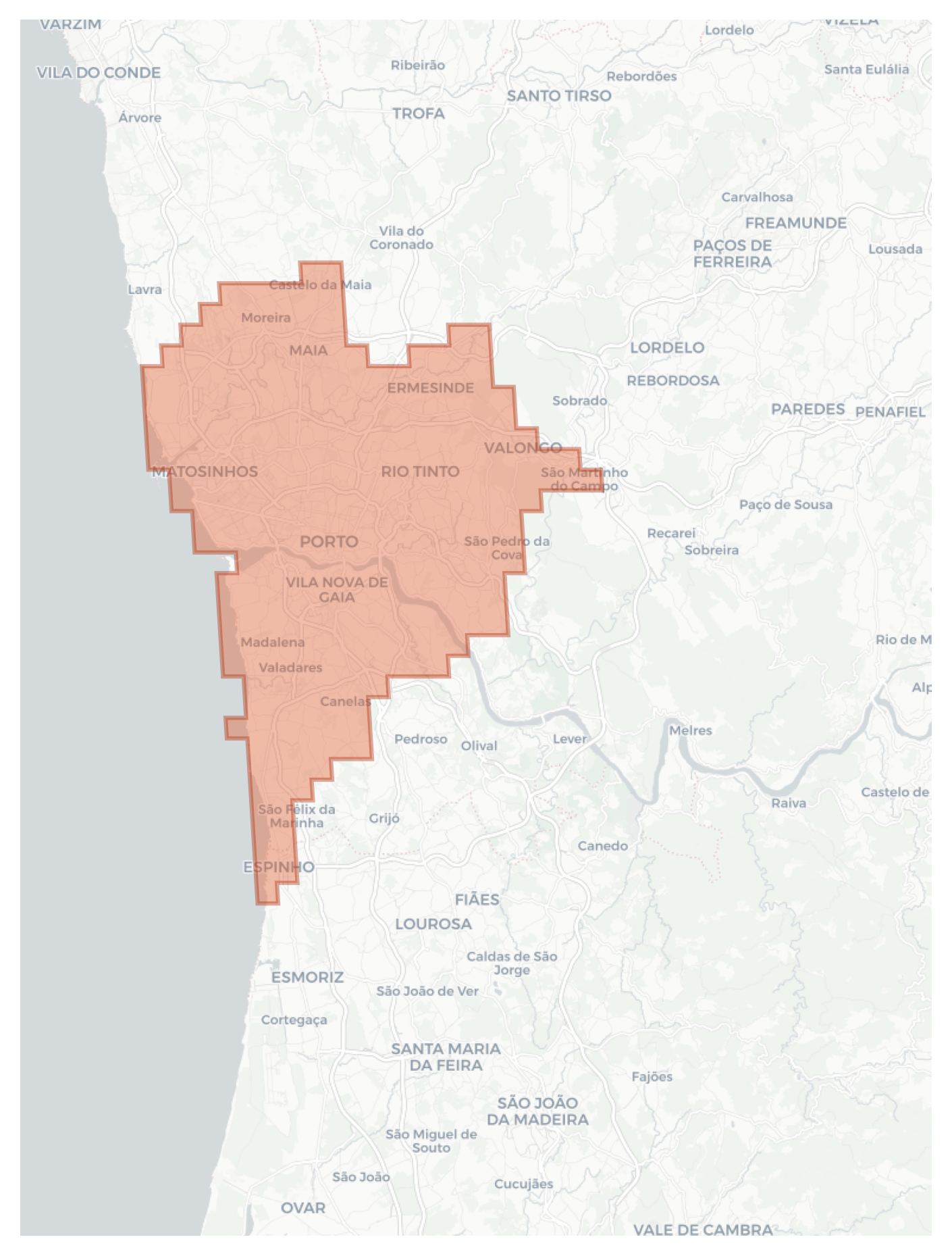 Porto geographic map
