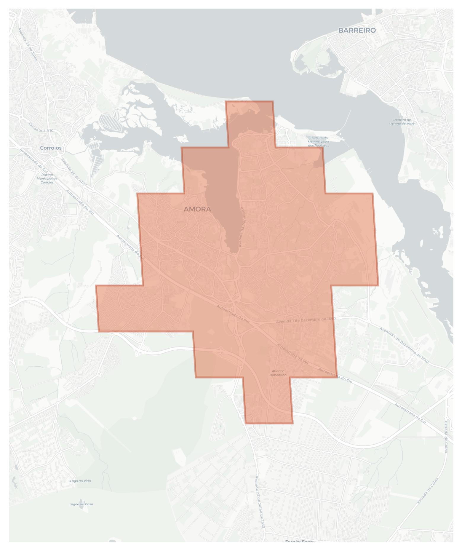 Amora geographic map