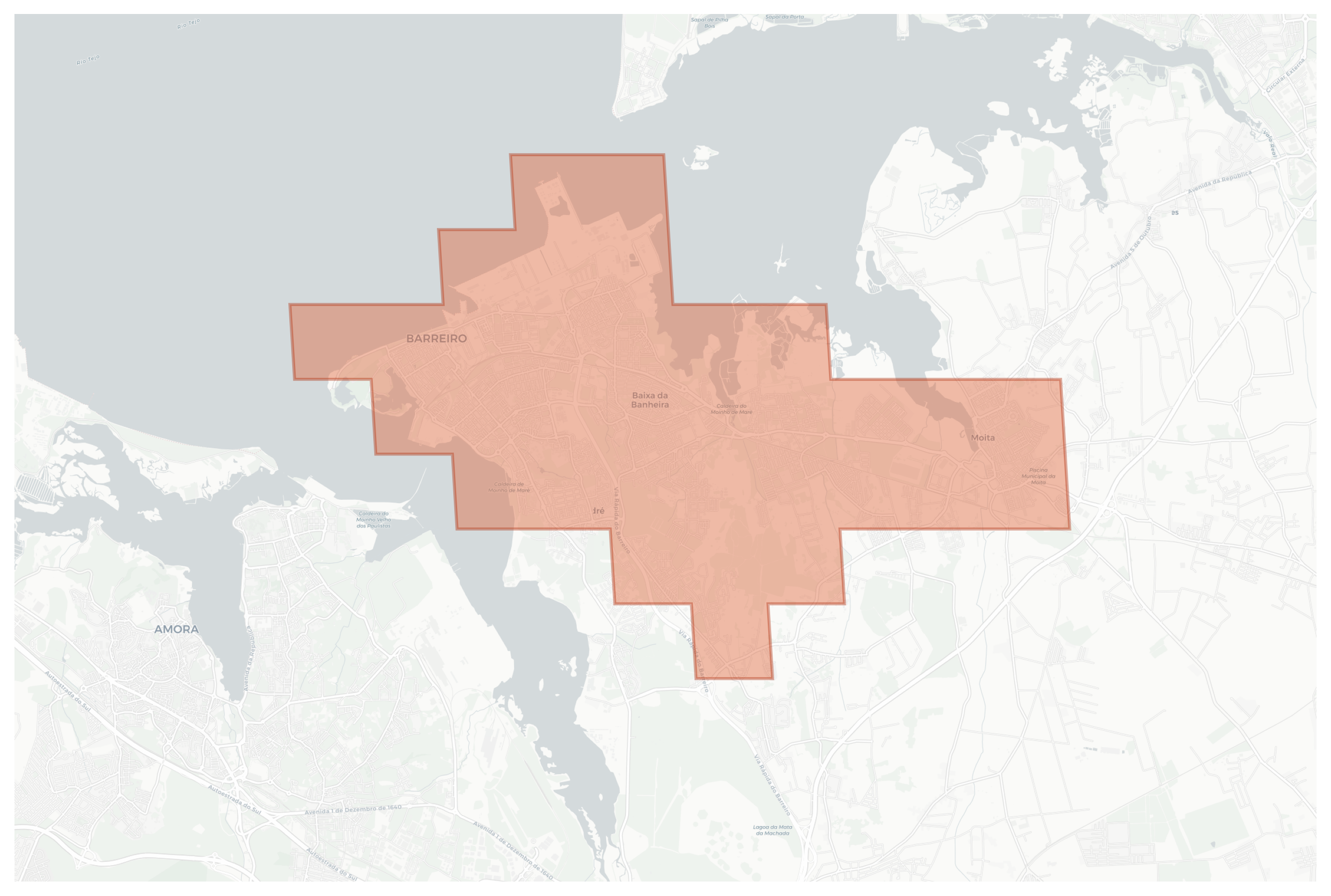 Barreiro geographic map