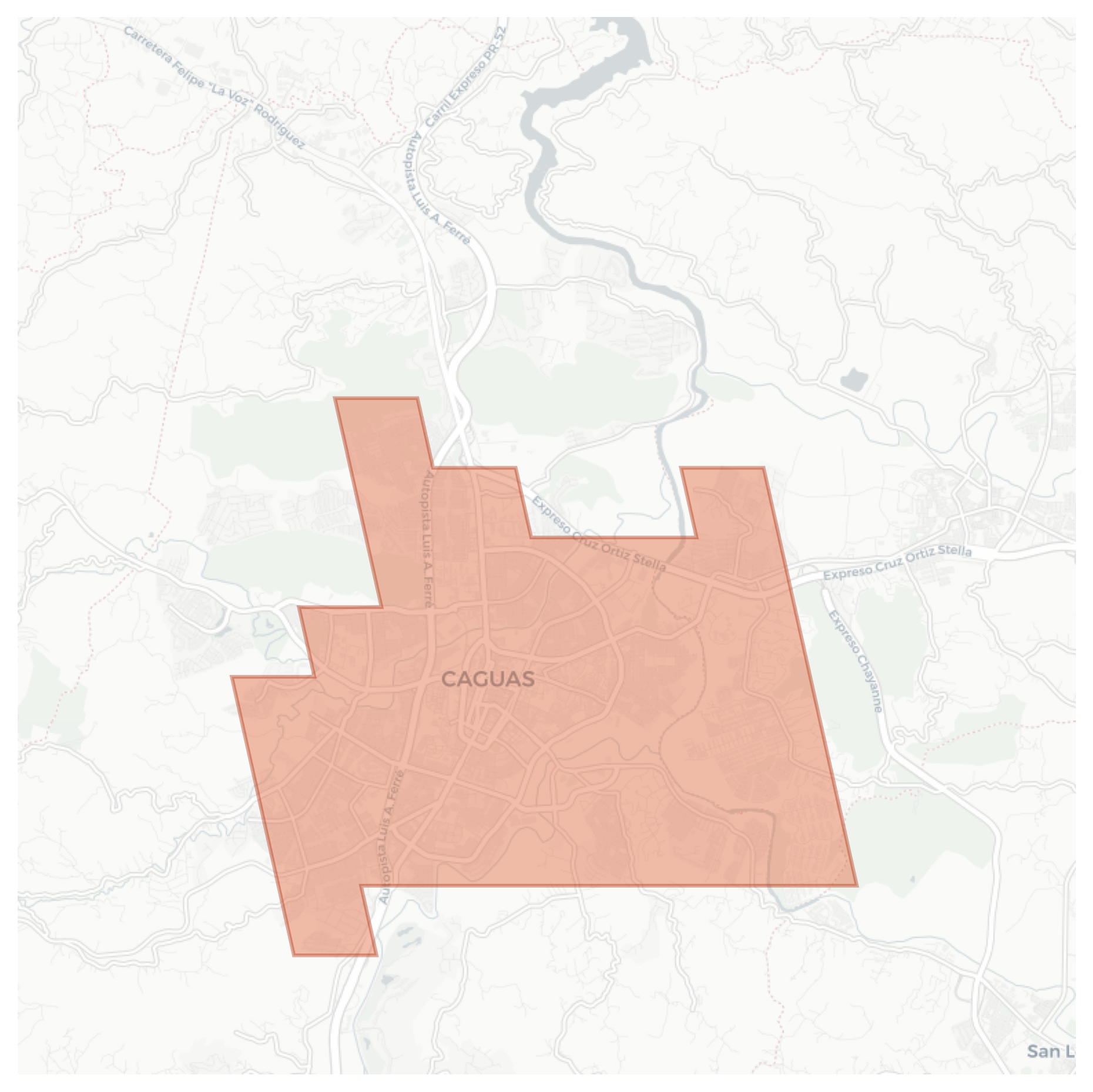 Caguas geographic map