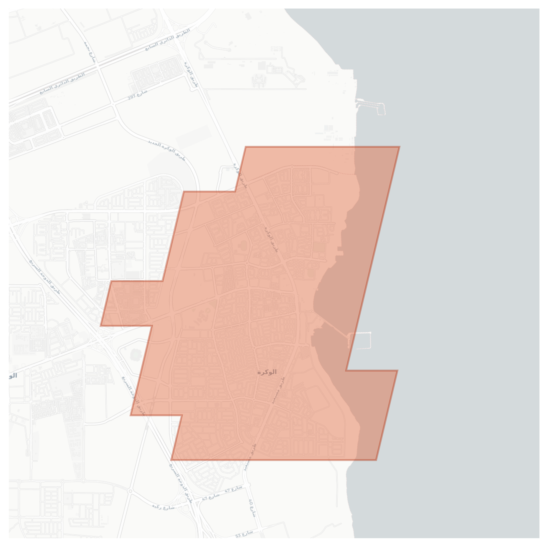 Al Wakrah geographic map