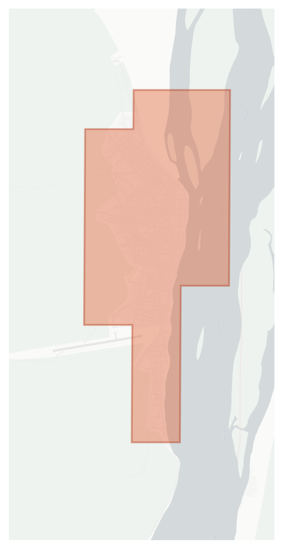Impfondo geographic map