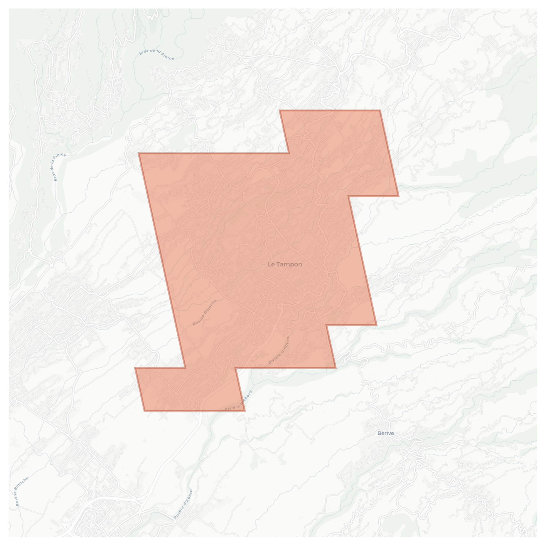 Le Tampon geographic map