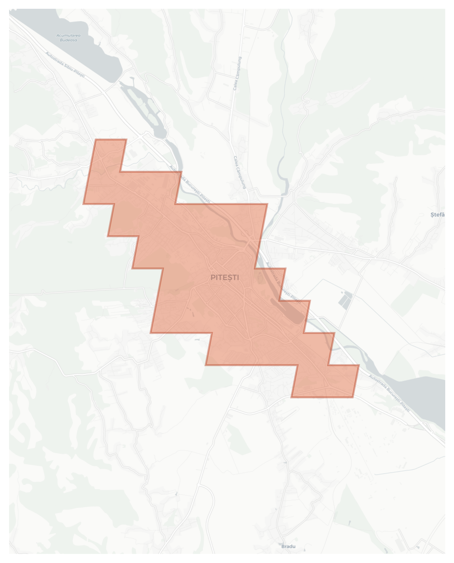 Pitești geographic map