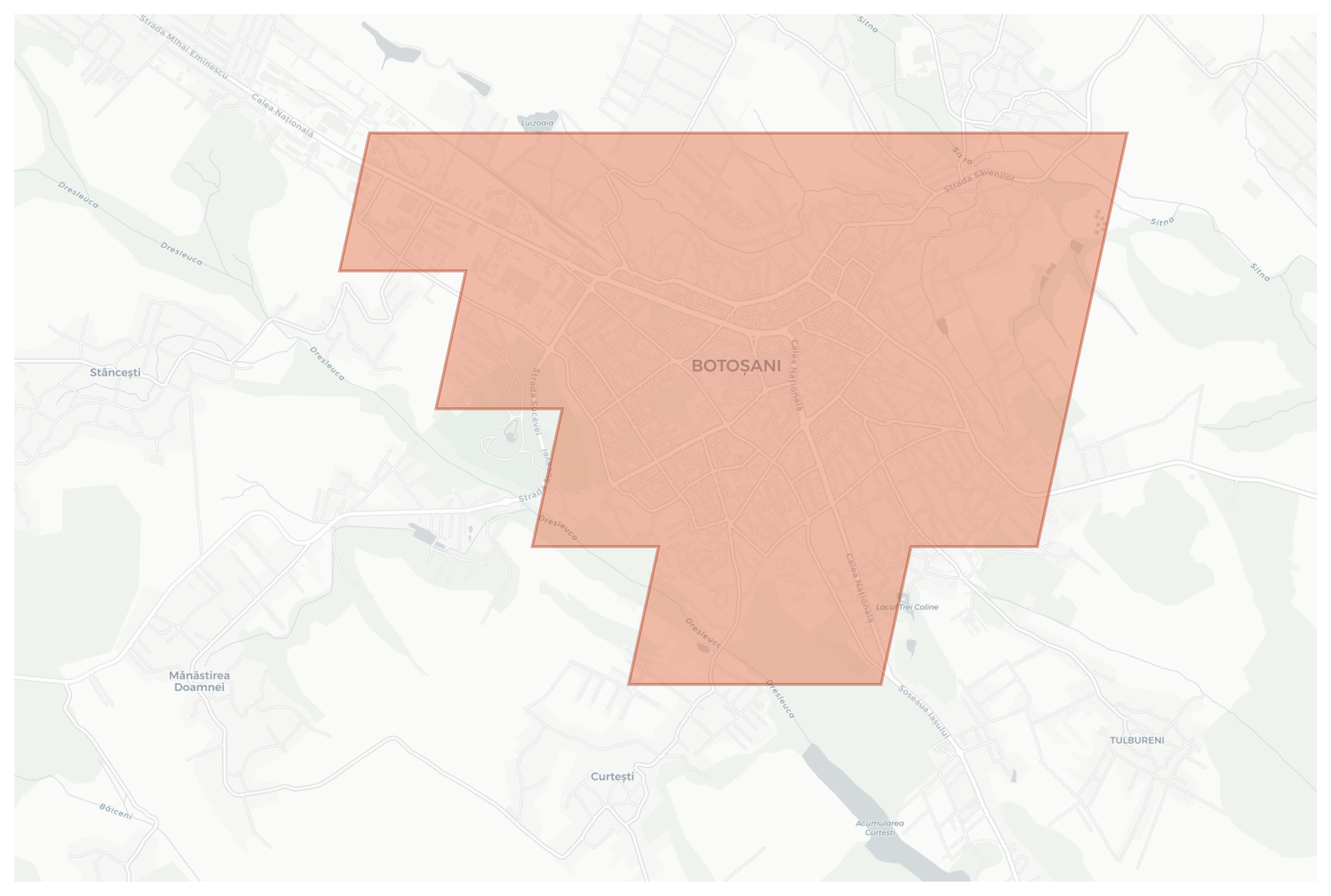 Botoșani geographic map