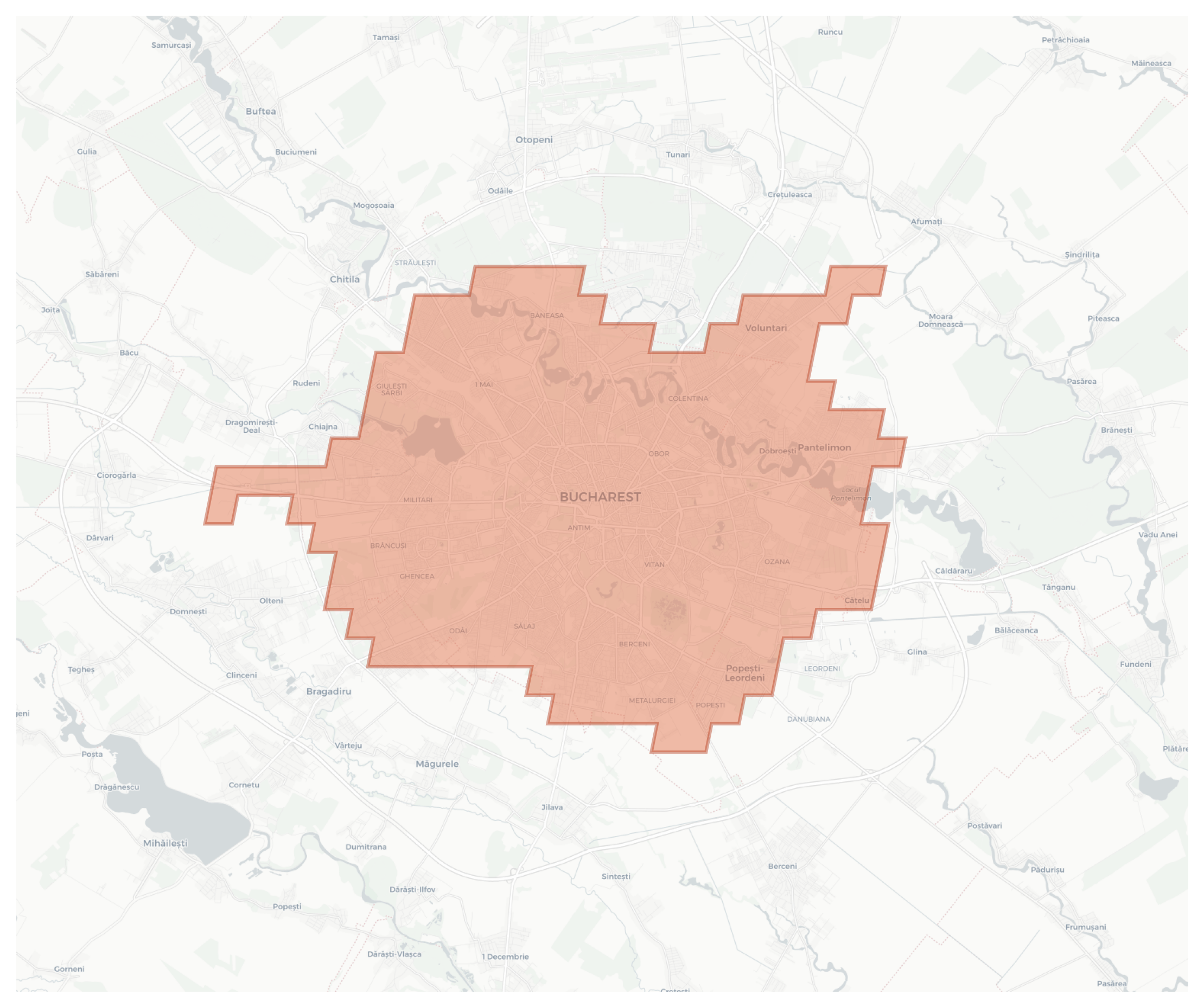 Bucharest geographic map