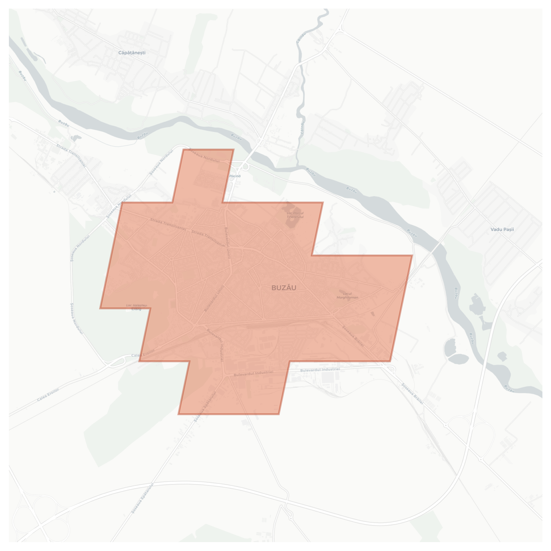 Buzău geographic map