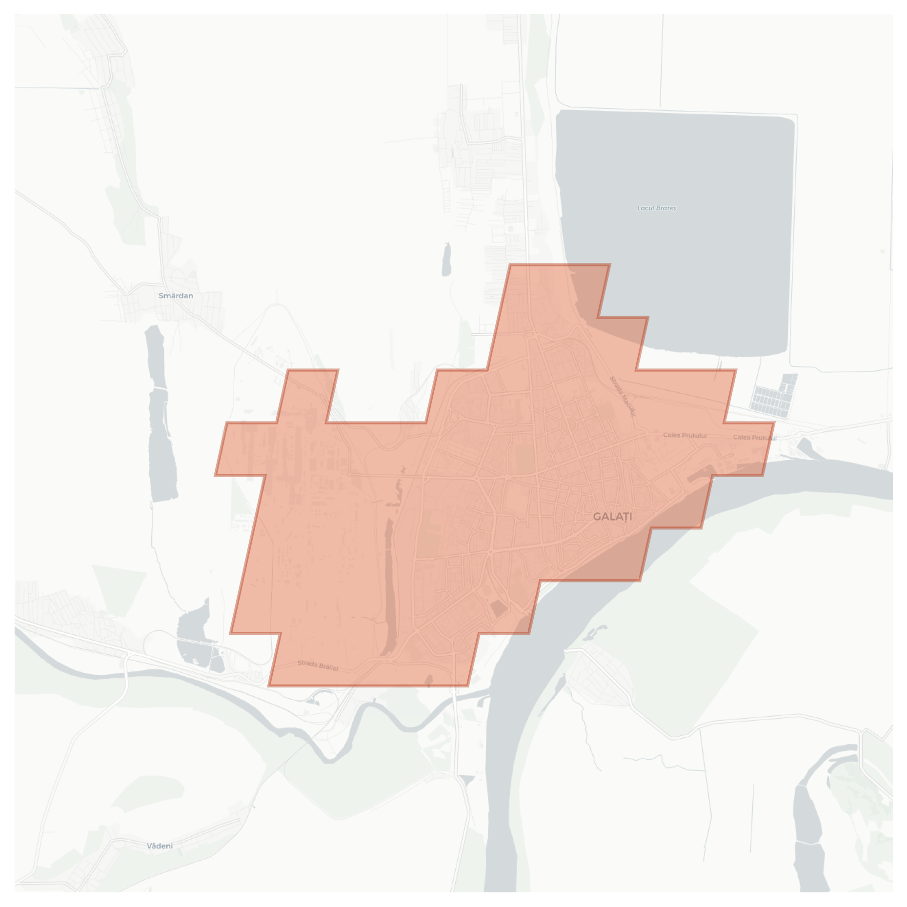 Galați geographic map