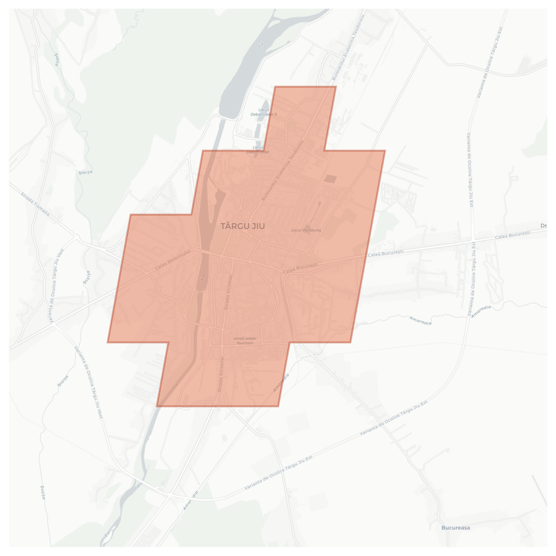 Târgu Jiu geographic map