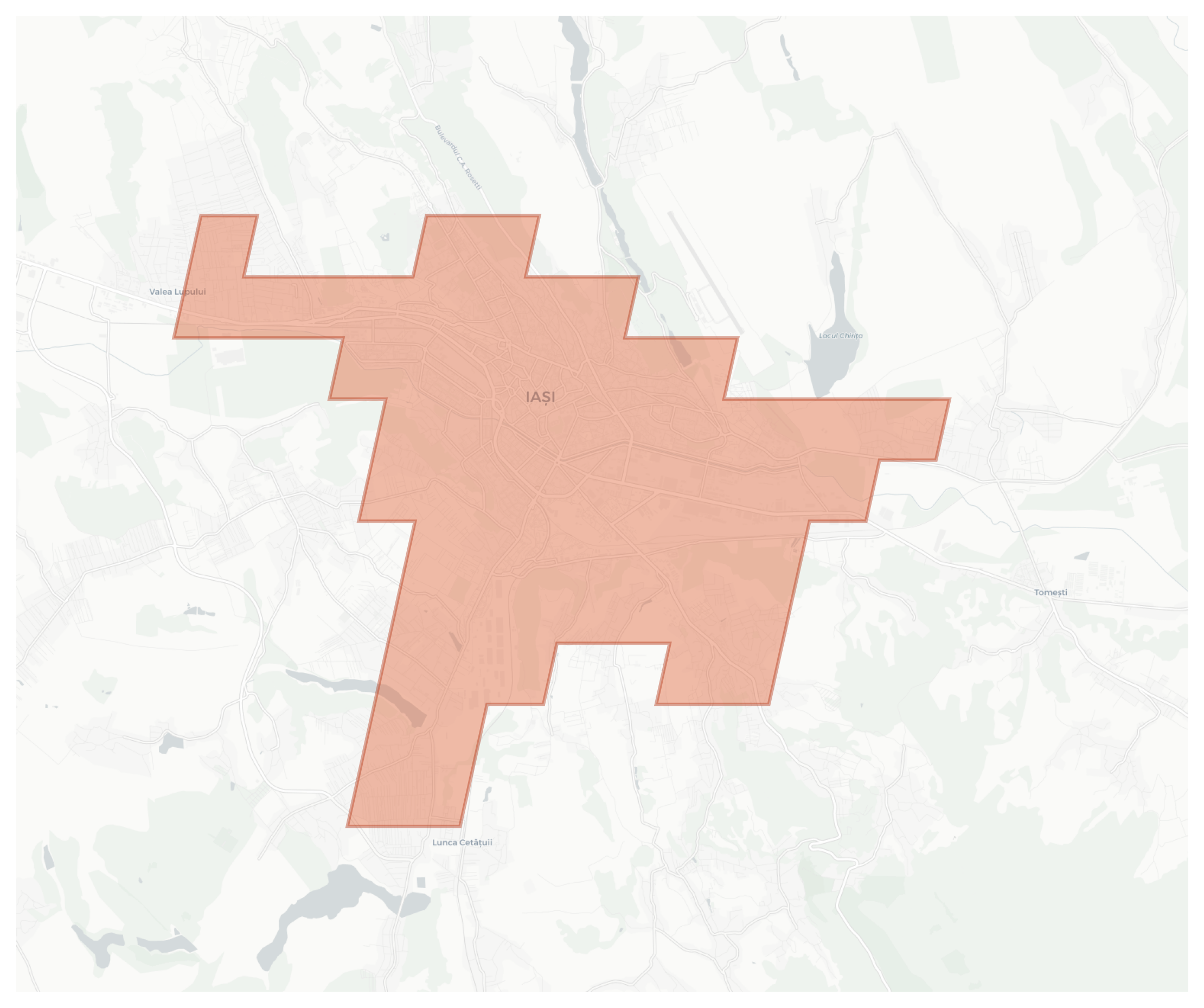 Iași geographic map