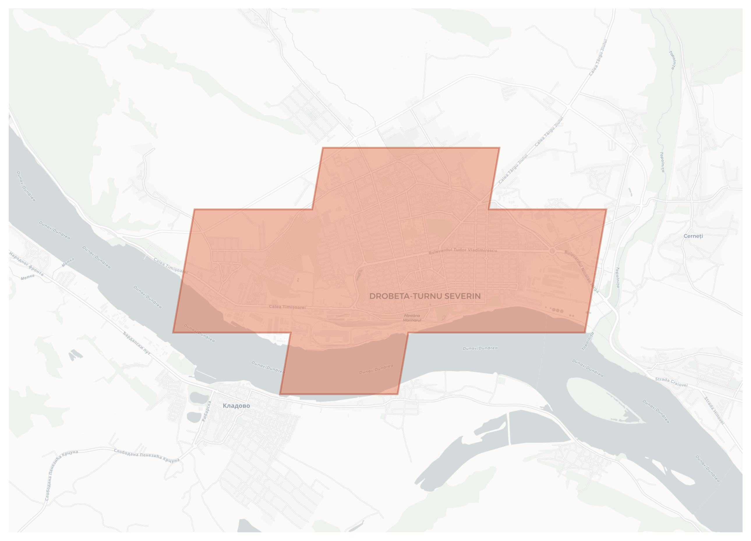 Drobeta-Turnu Severin geographic map