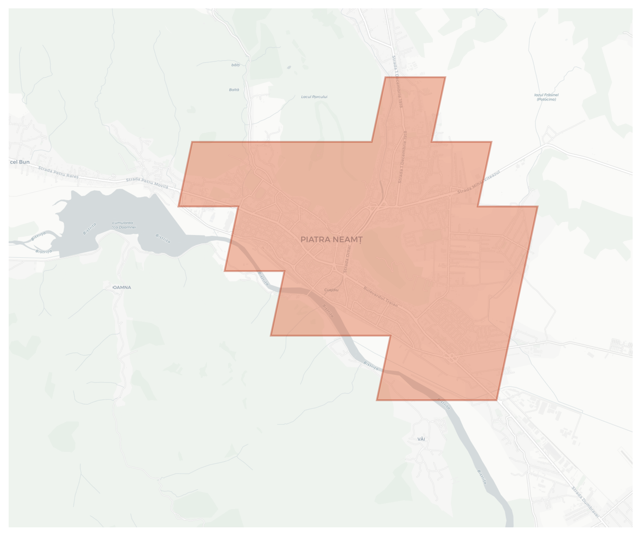 Piatra Neamț geographic map
