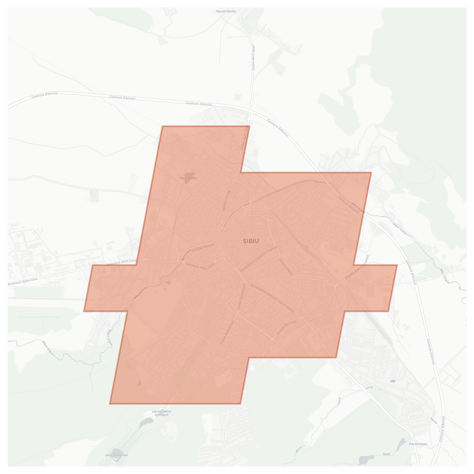 Sibiu geographic map