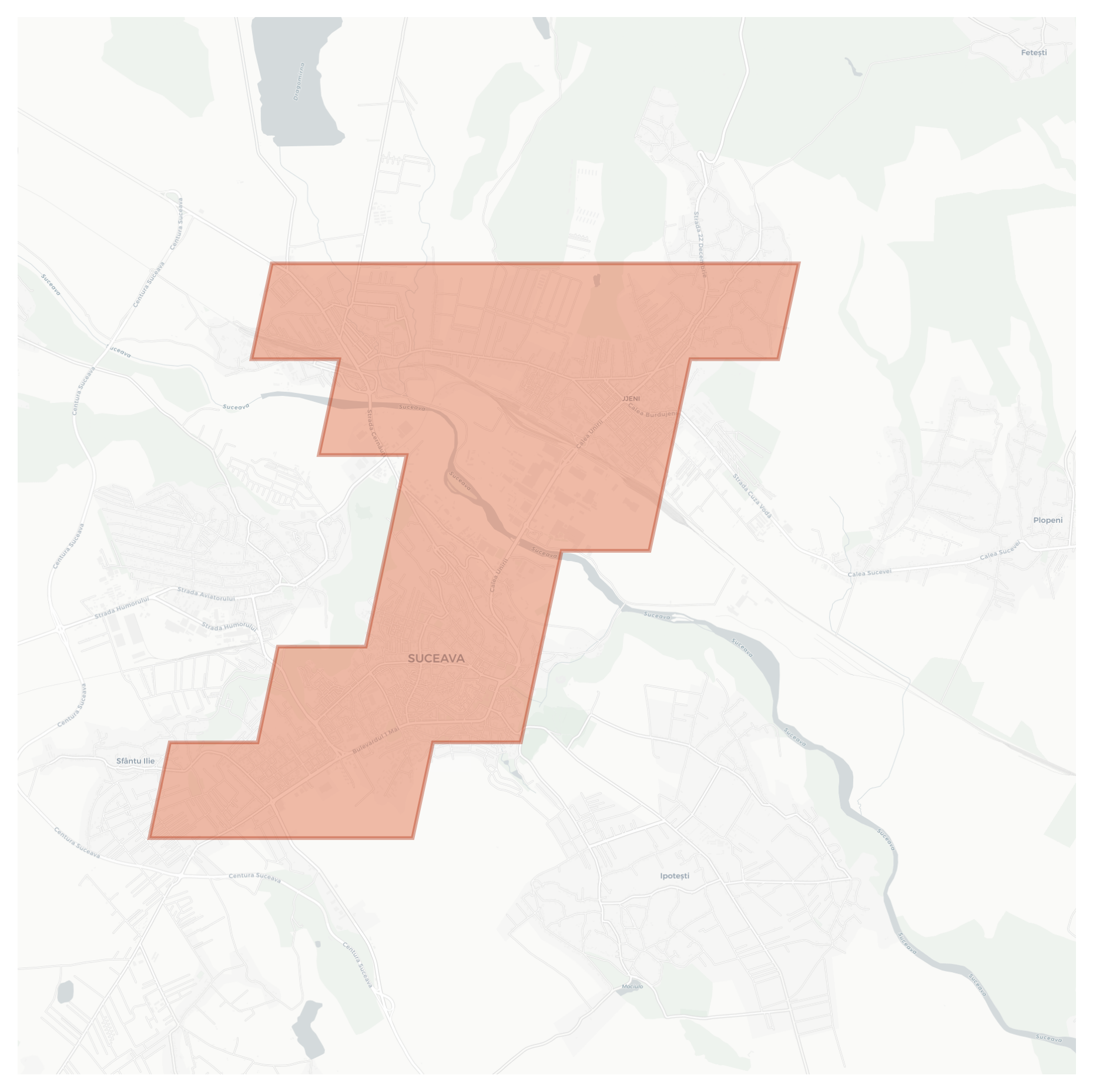 Suceava geographic map
