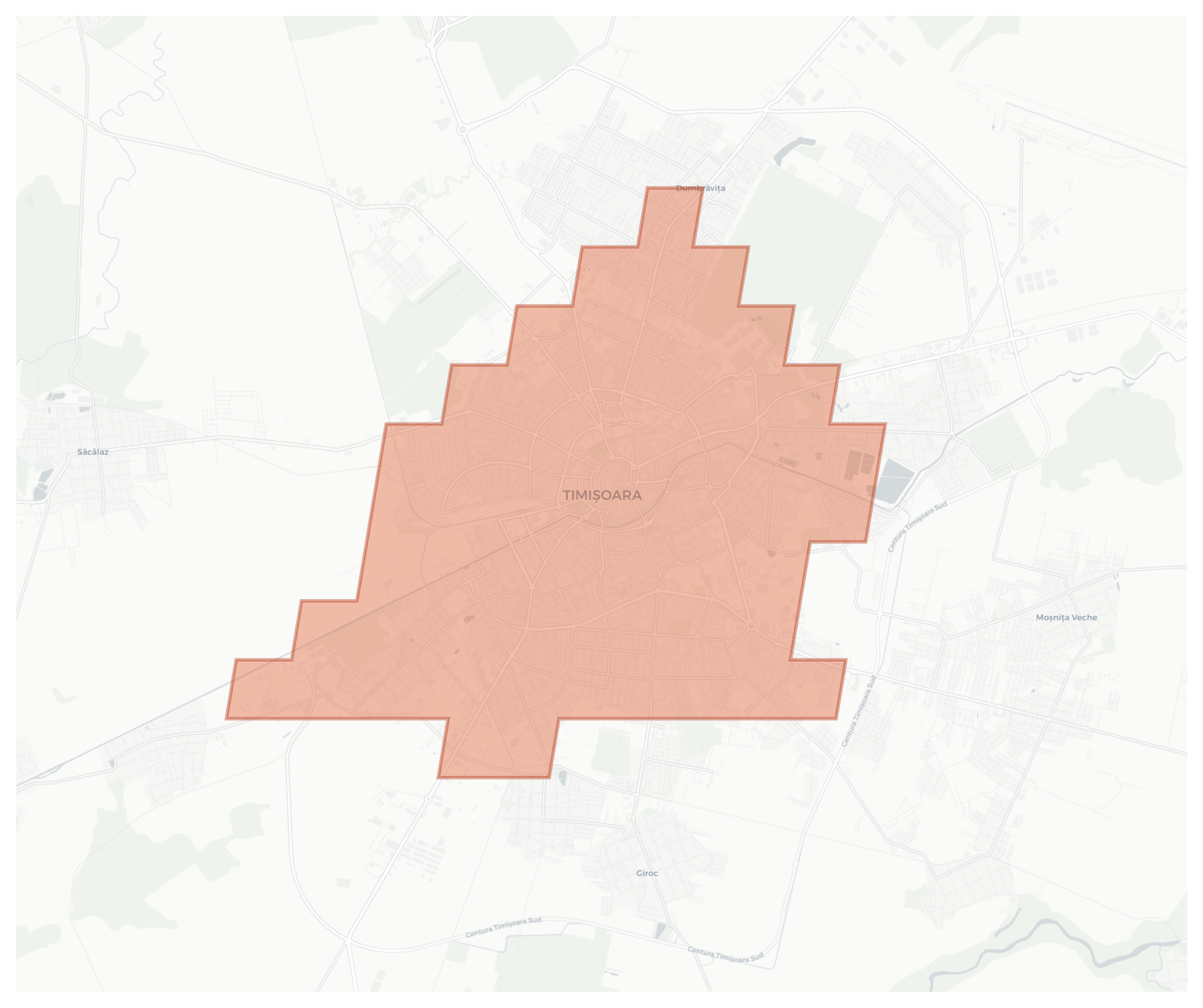 Timișoara geographic map