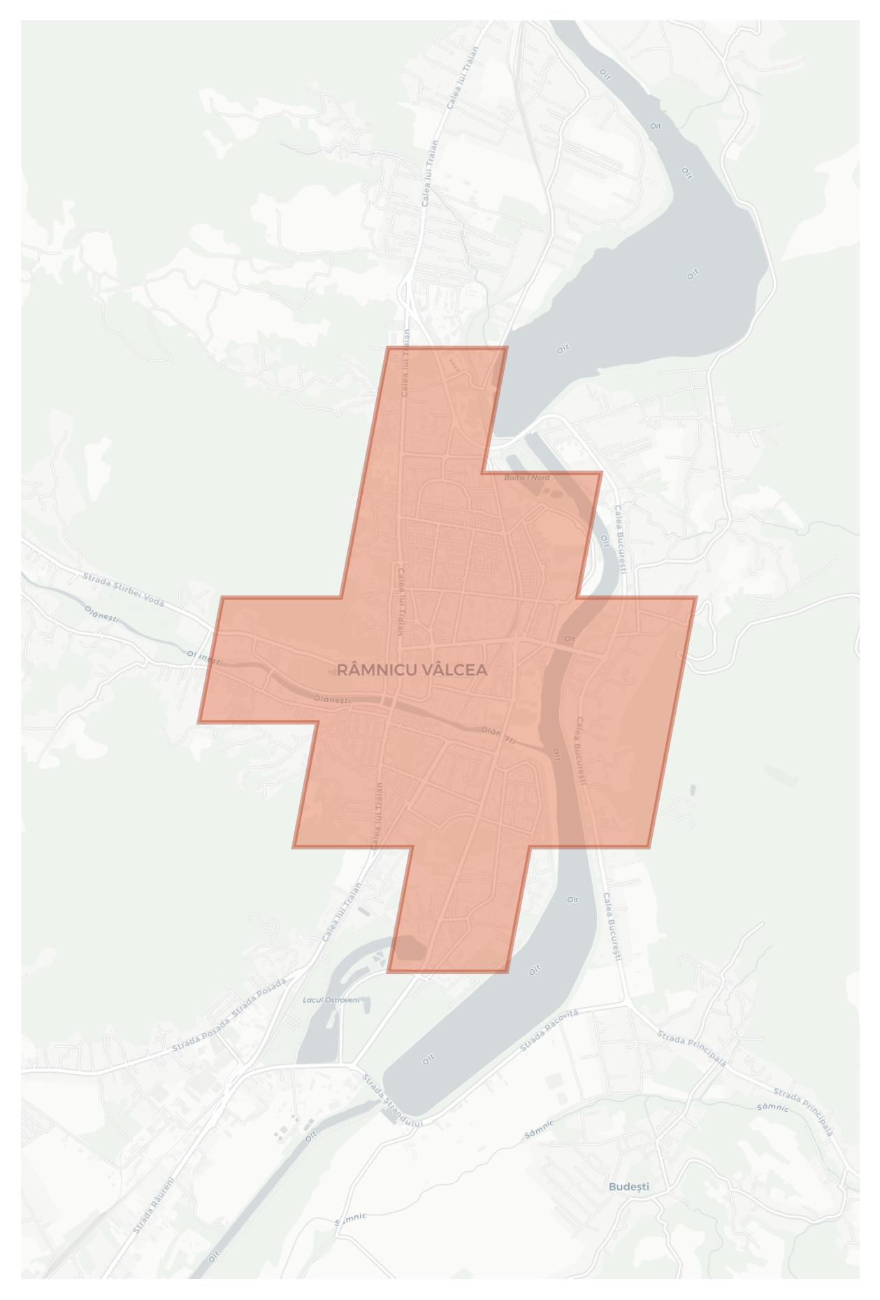Râmnicu Vâlcea geographic map