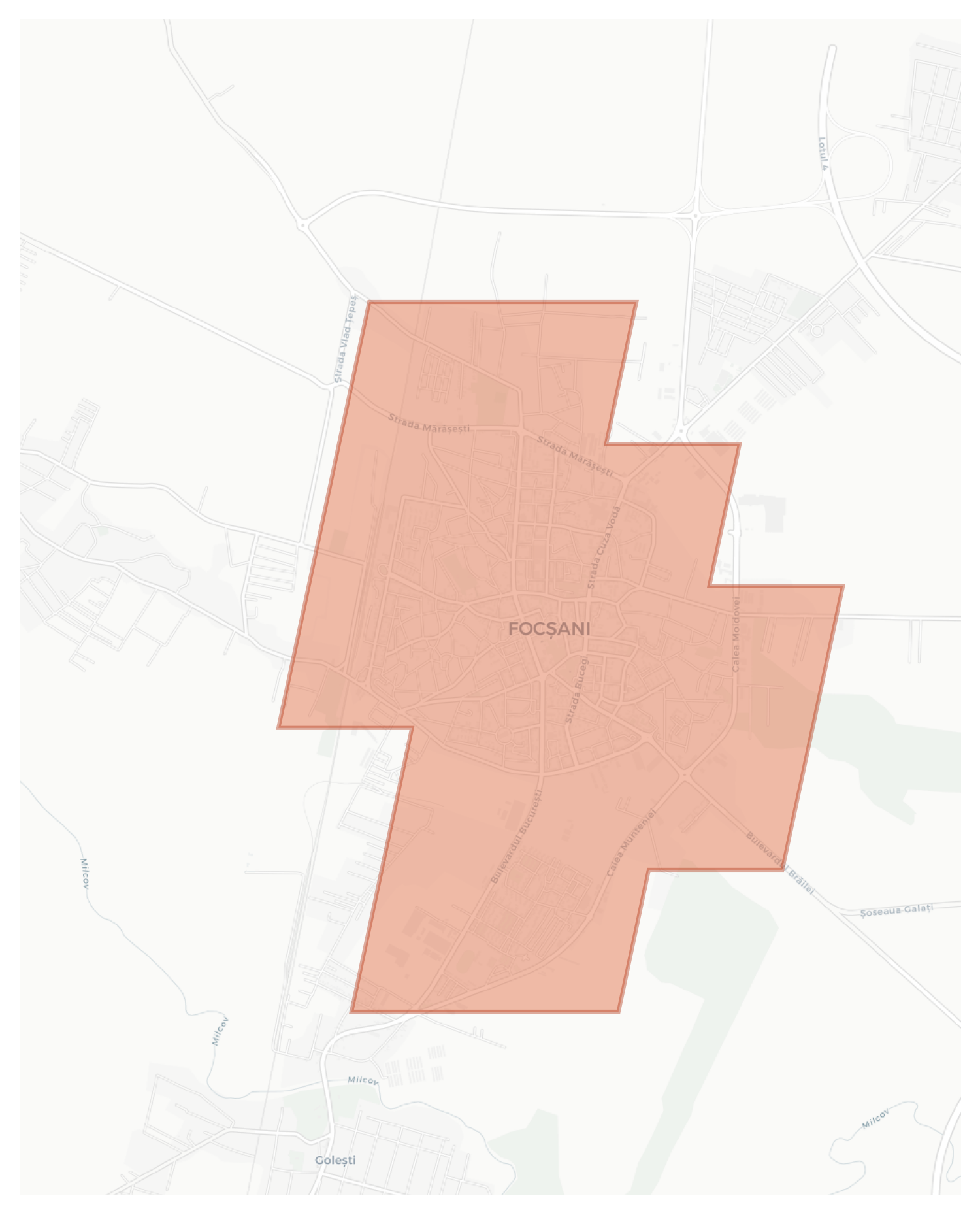 Focșani geographic map