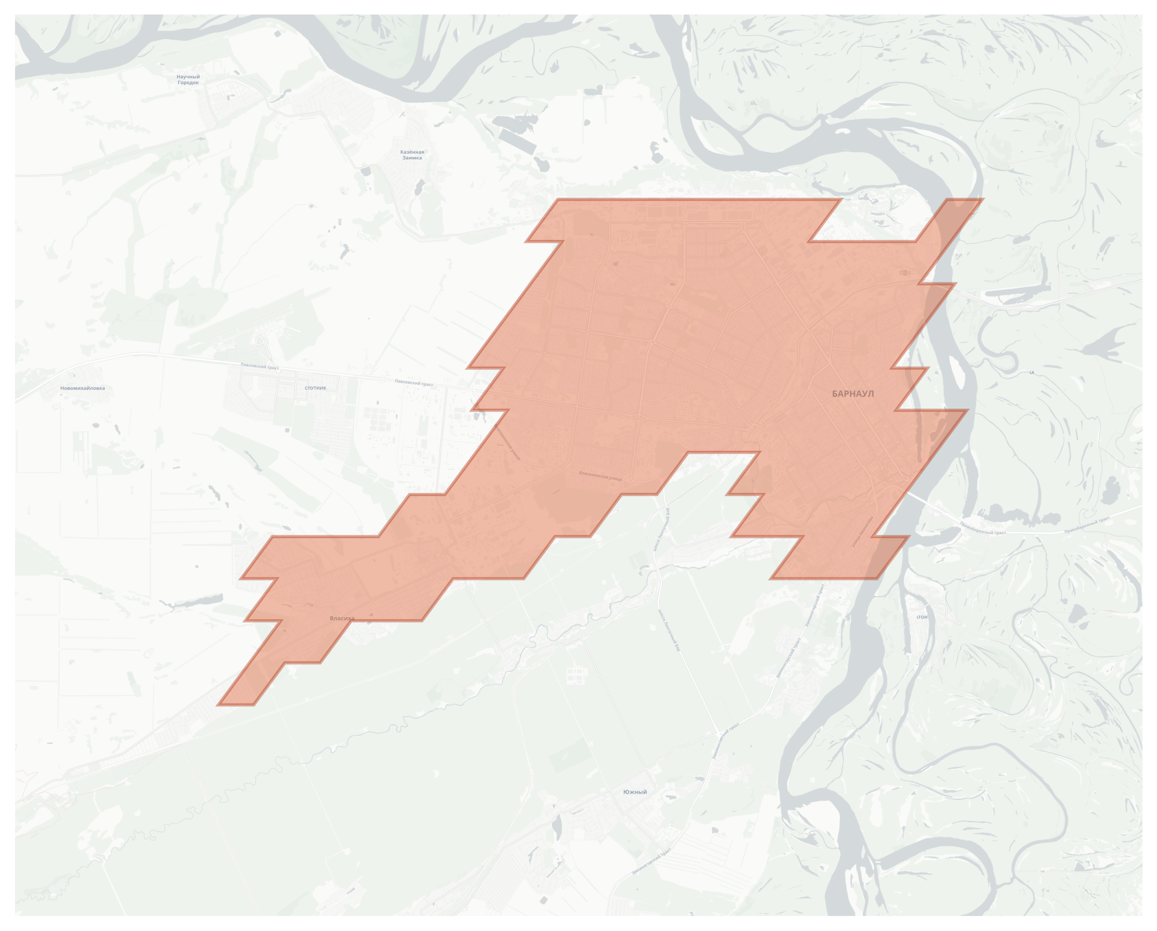 Barnaul geographic map