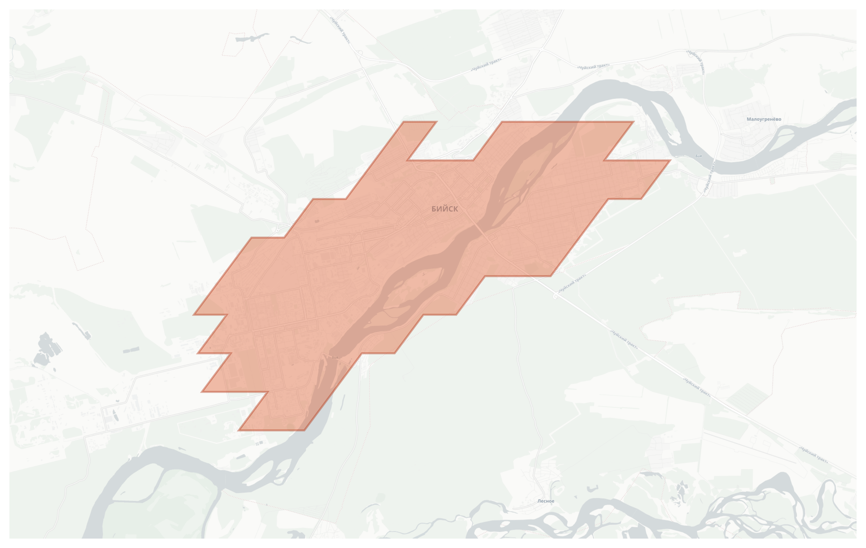 Biysk geographic map