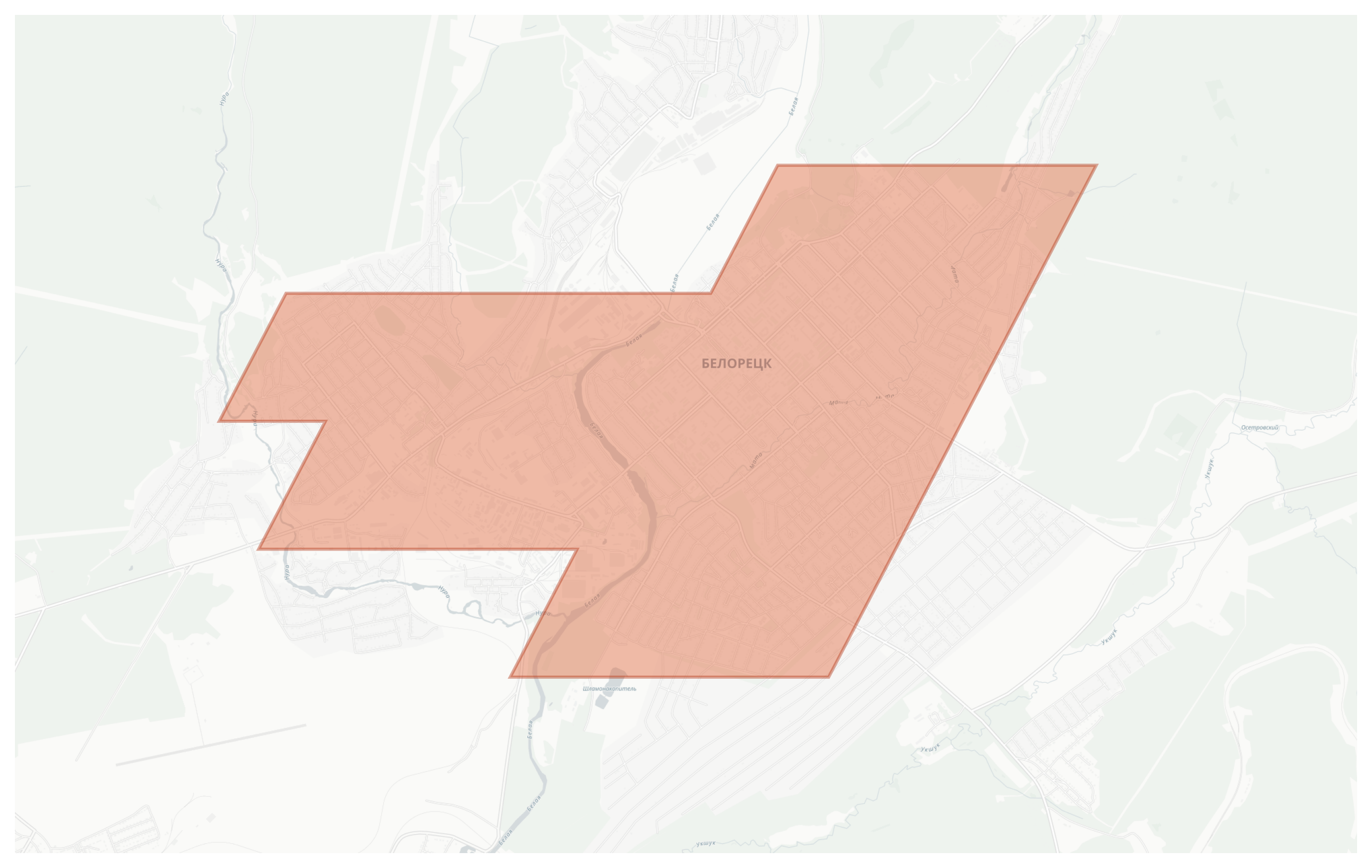 Beloretsk geographic map