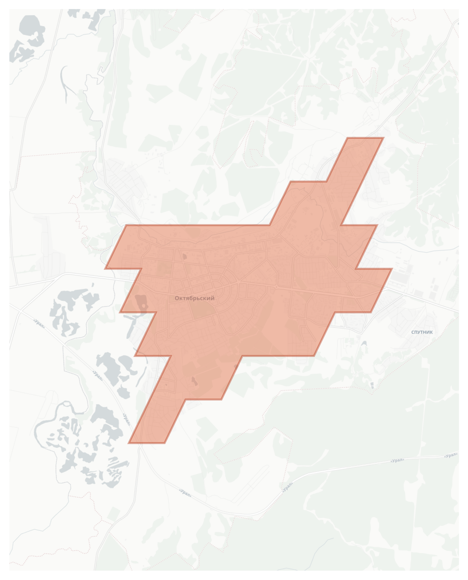 Oktjabrski geographic map