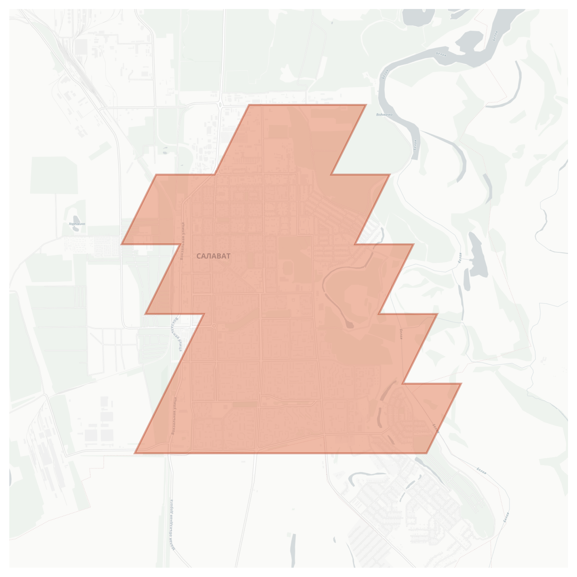 Salavat geographic map