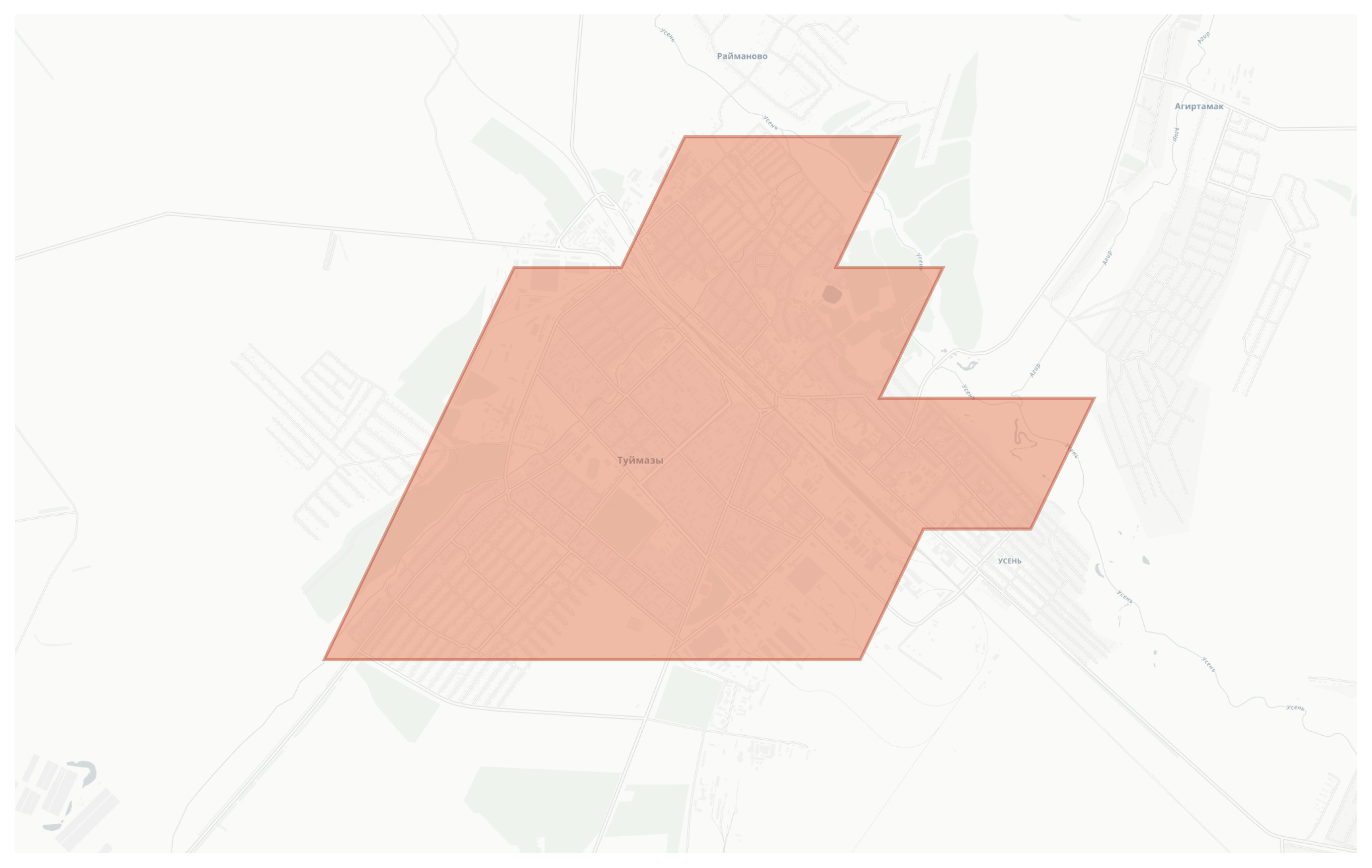 Tujmazy geographic map