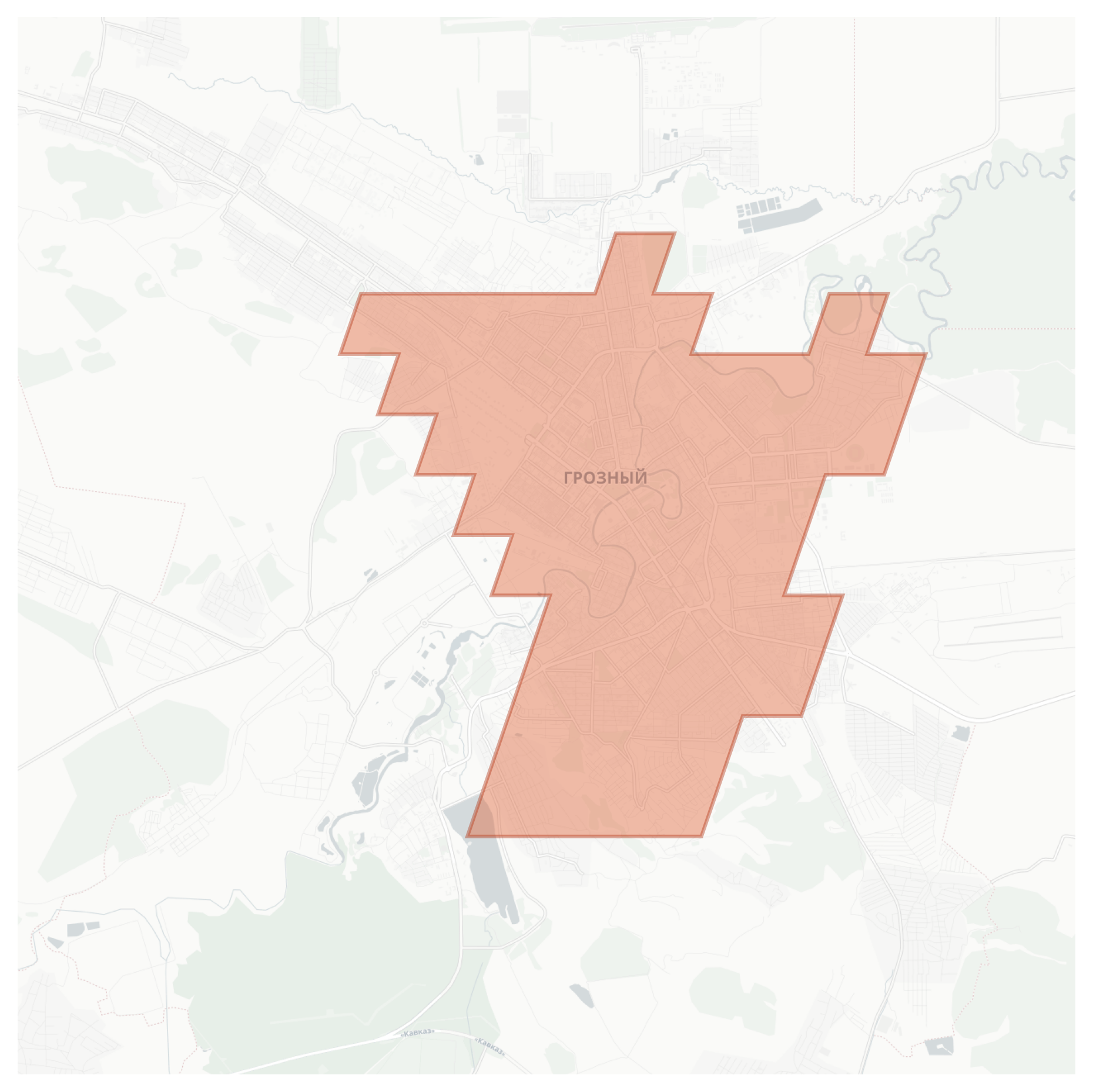 Grozny geographic map