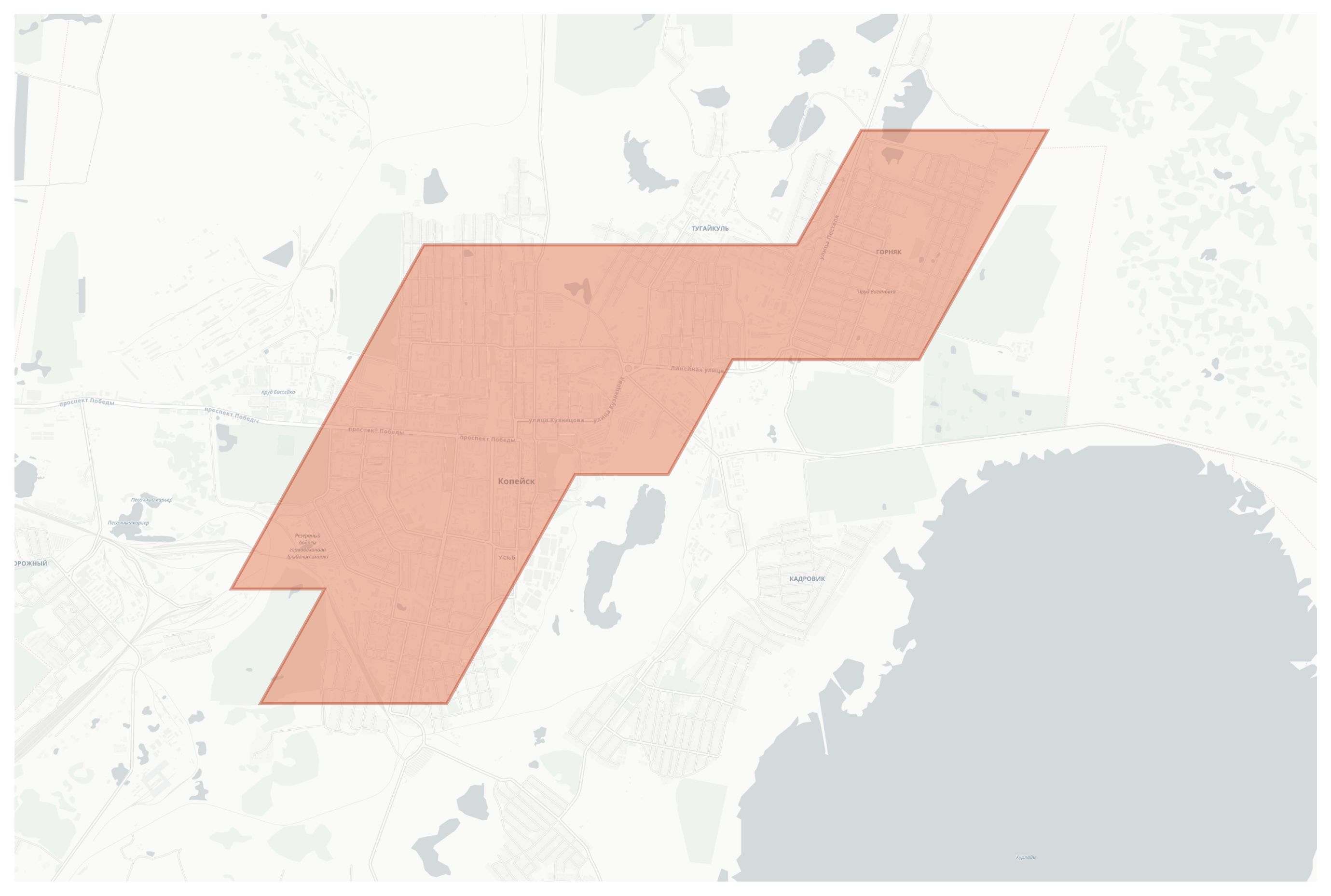 Kopeysk geographic map