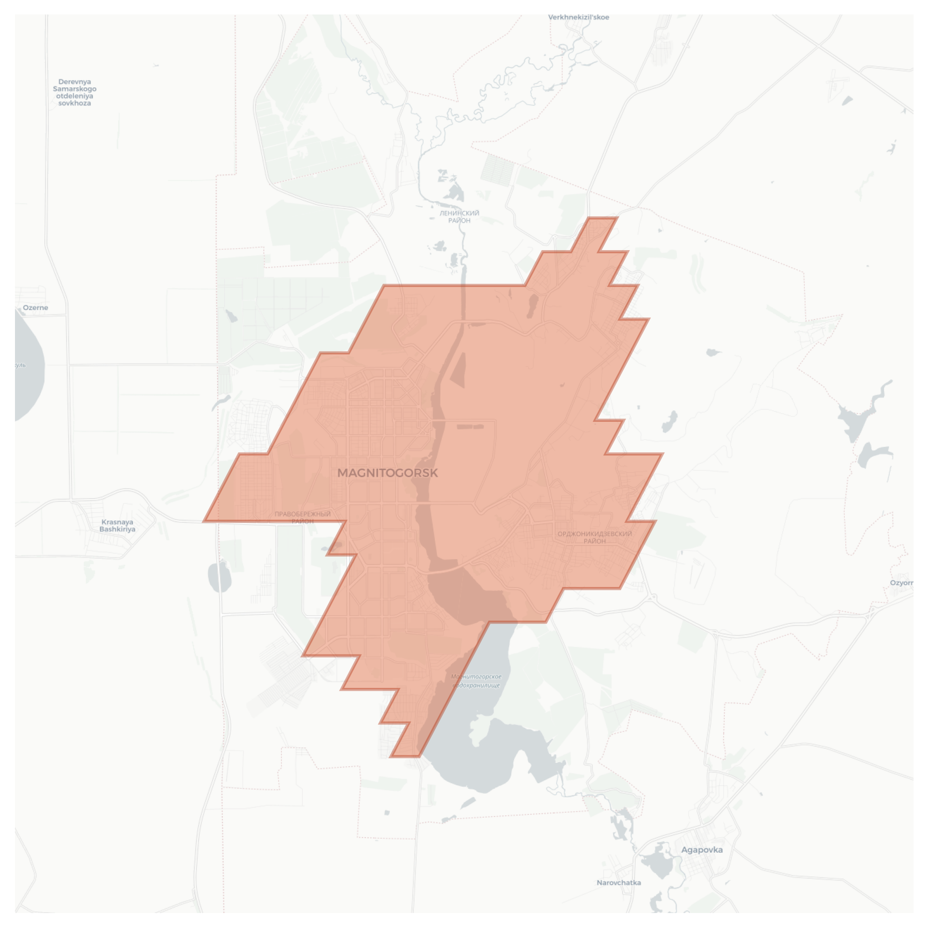 Magnitogorsk geographic map