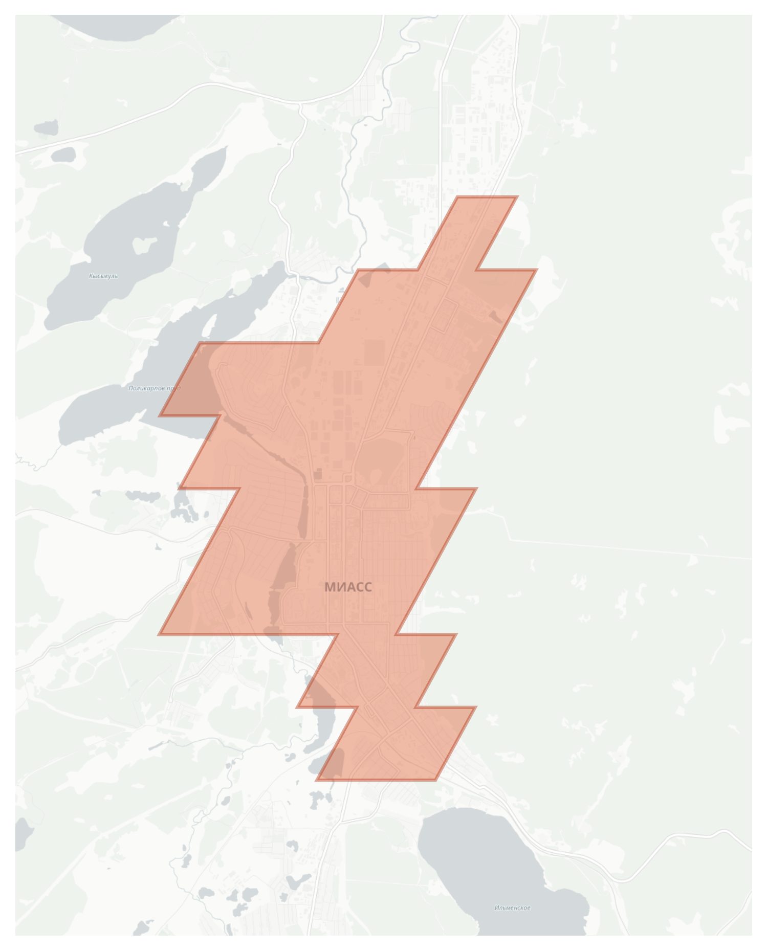 Miass geographic map