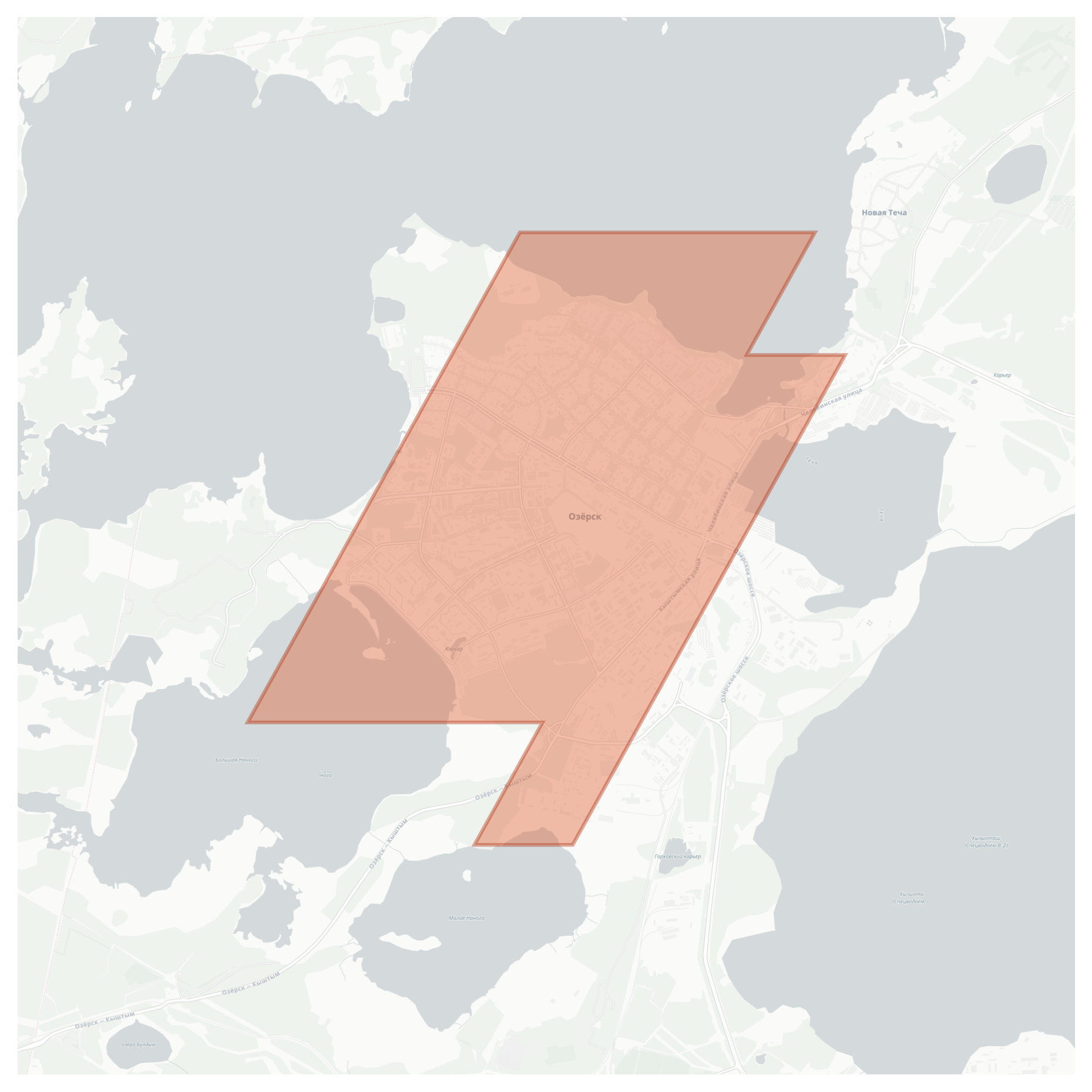 Ozyorsk geographic map