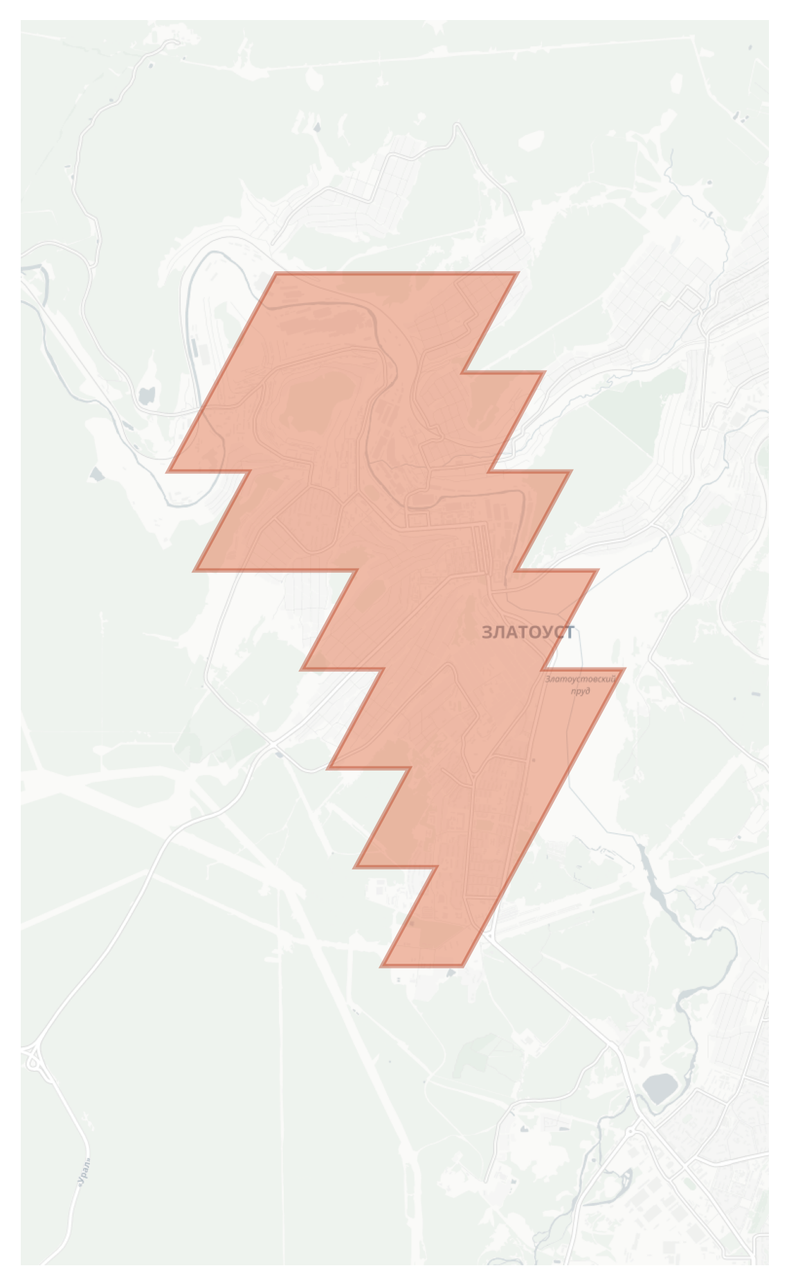 Zlatoust geographic map
