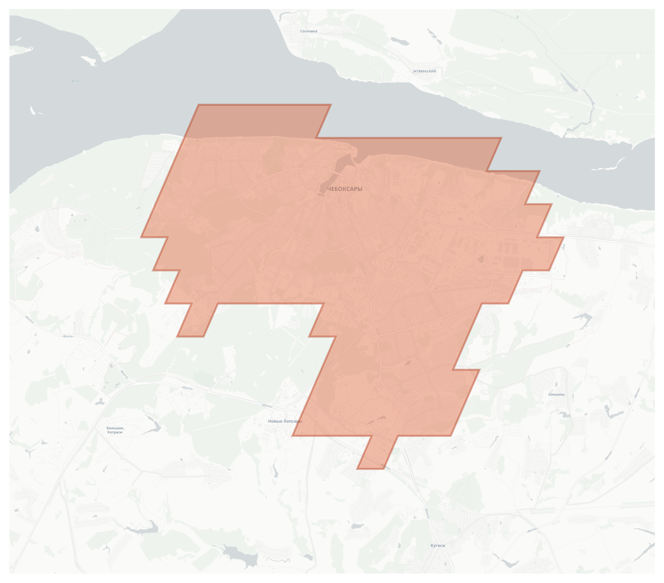 Cheboksary geographic map