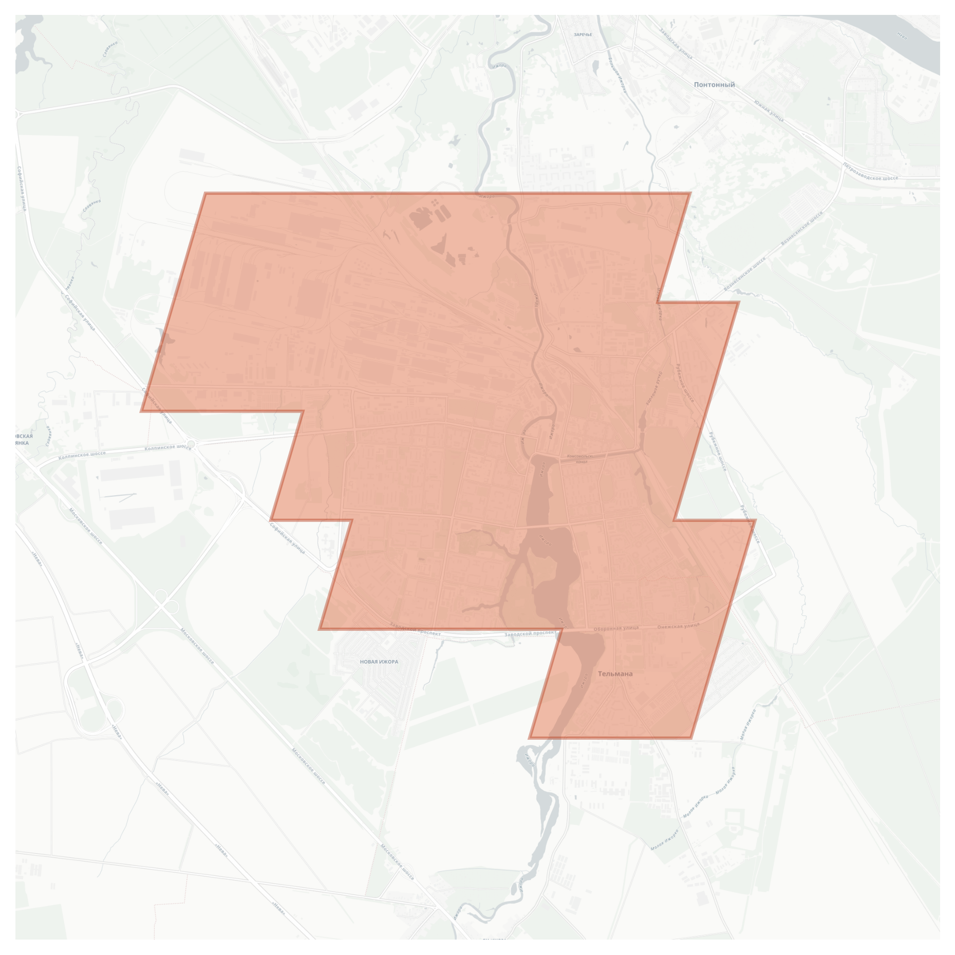 Kolpino geographic map
