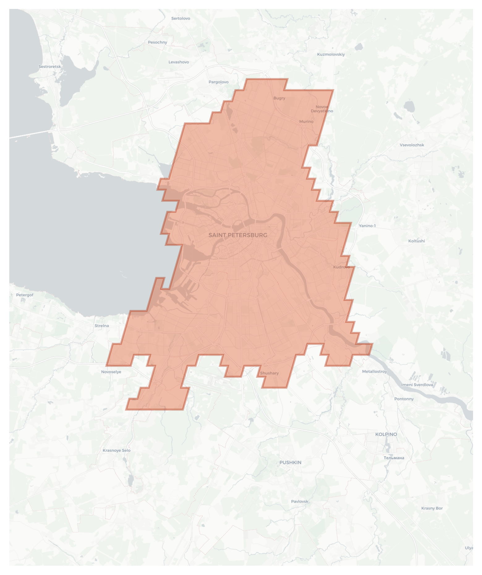 Saint Petersburg geographic map