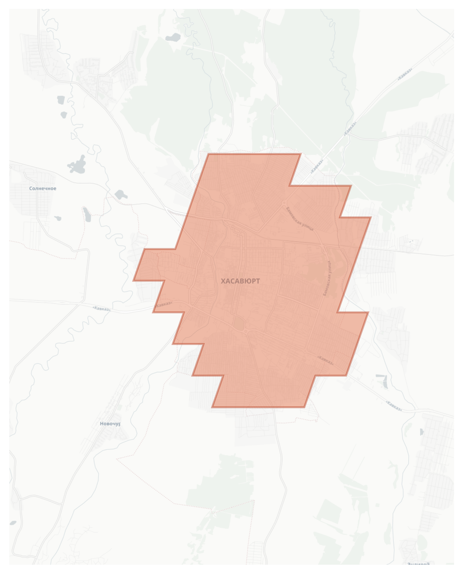 Khasavyurt geographic map