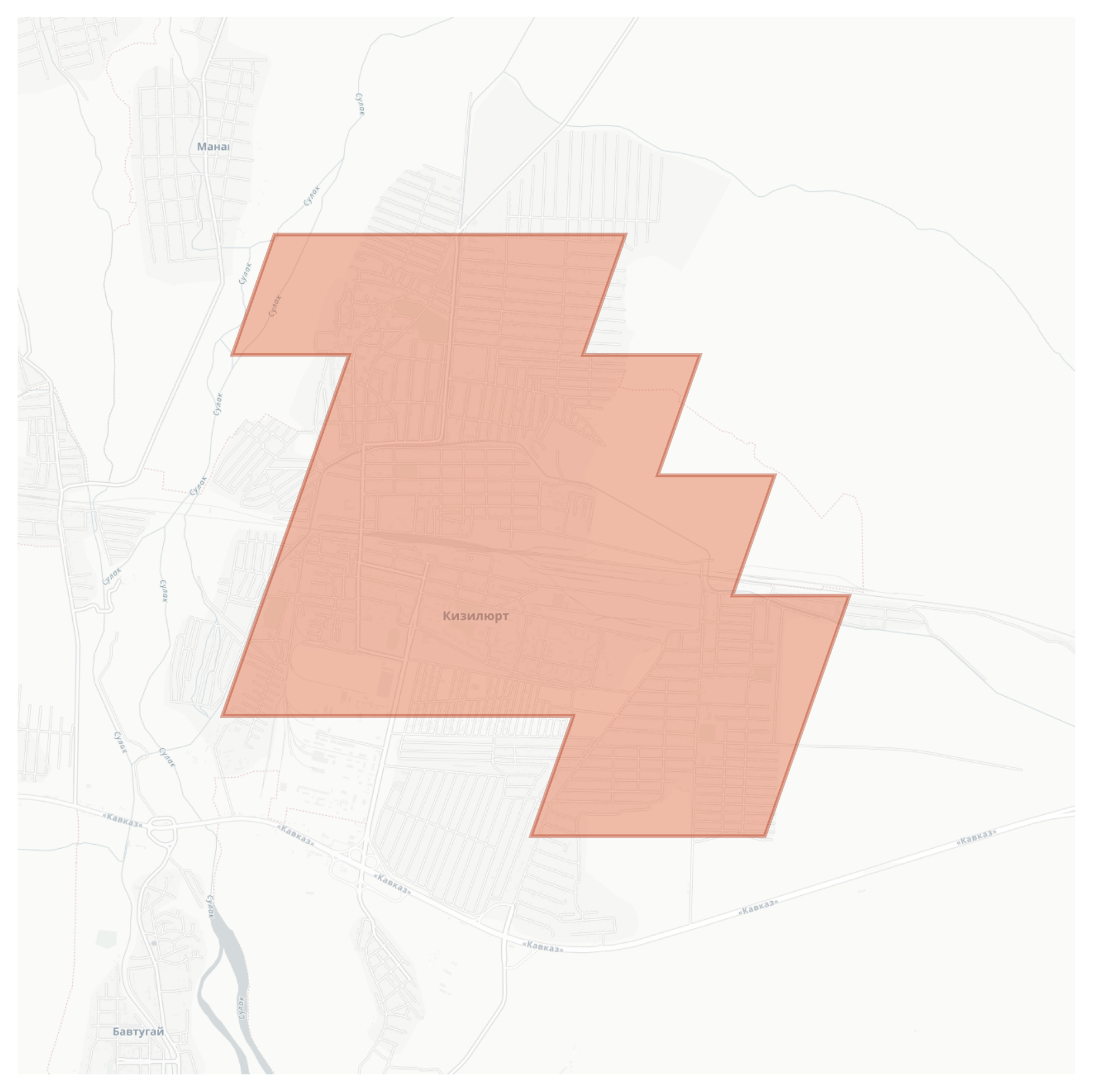Kizilyurt geographic map