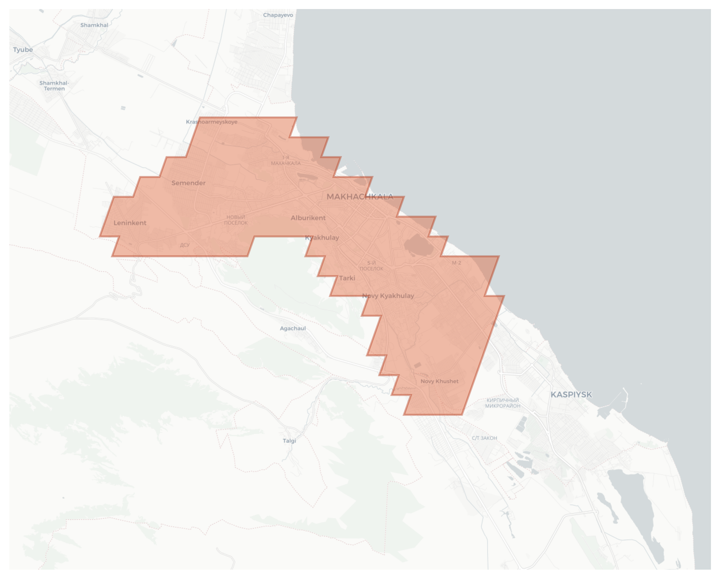 Makhachkala geographic map