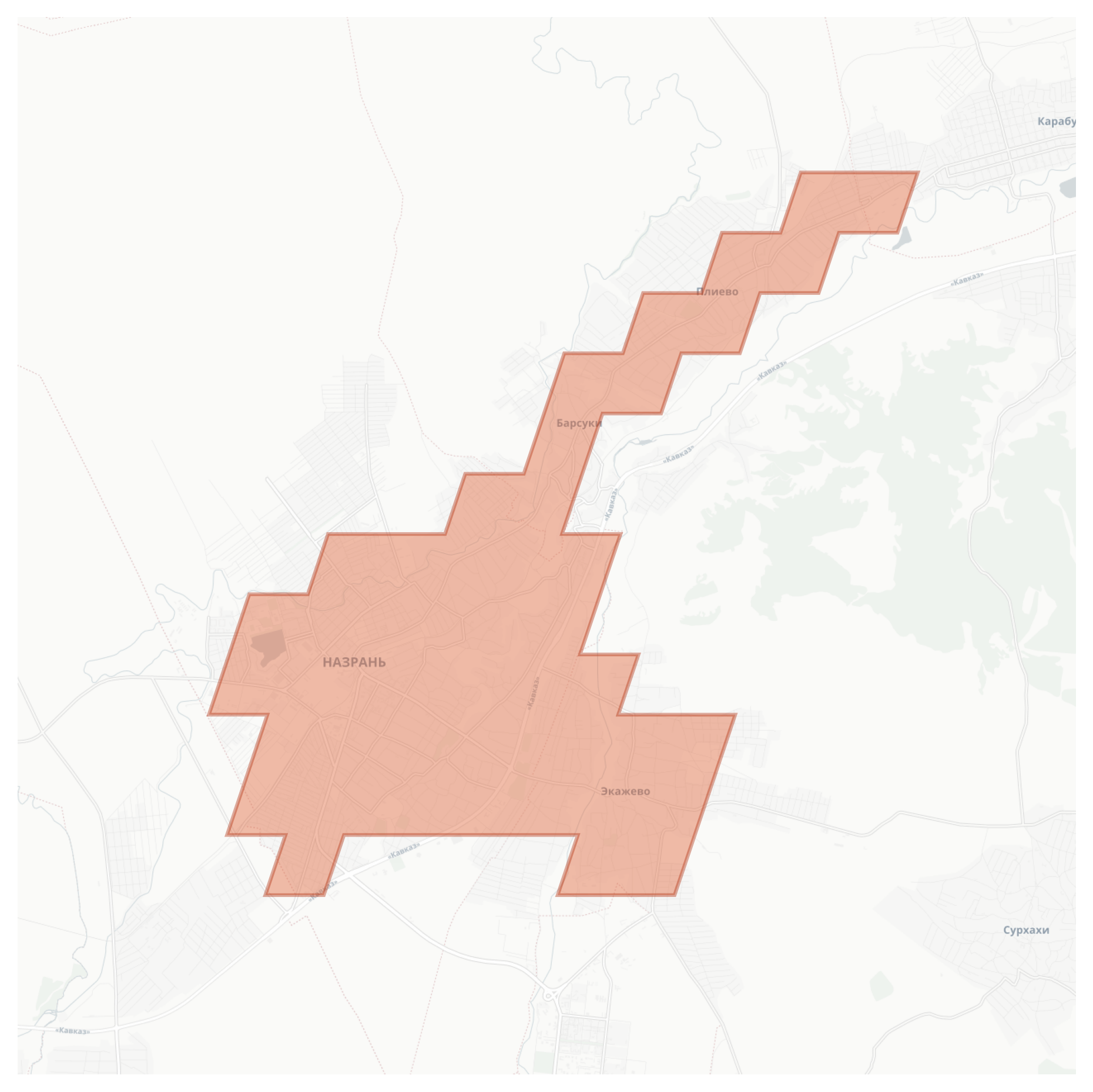 Nazran geographic map