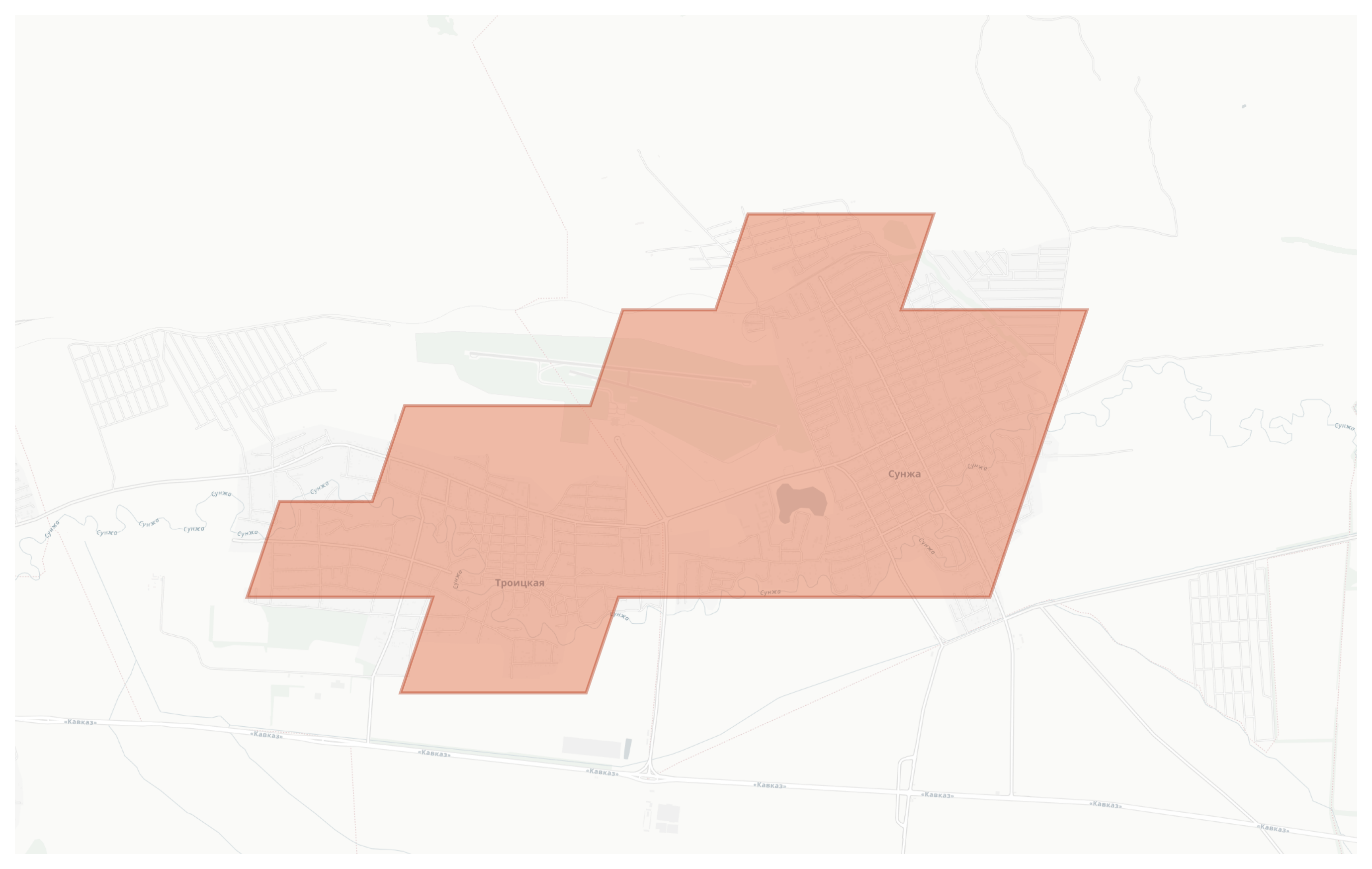 Sunzha geographic map