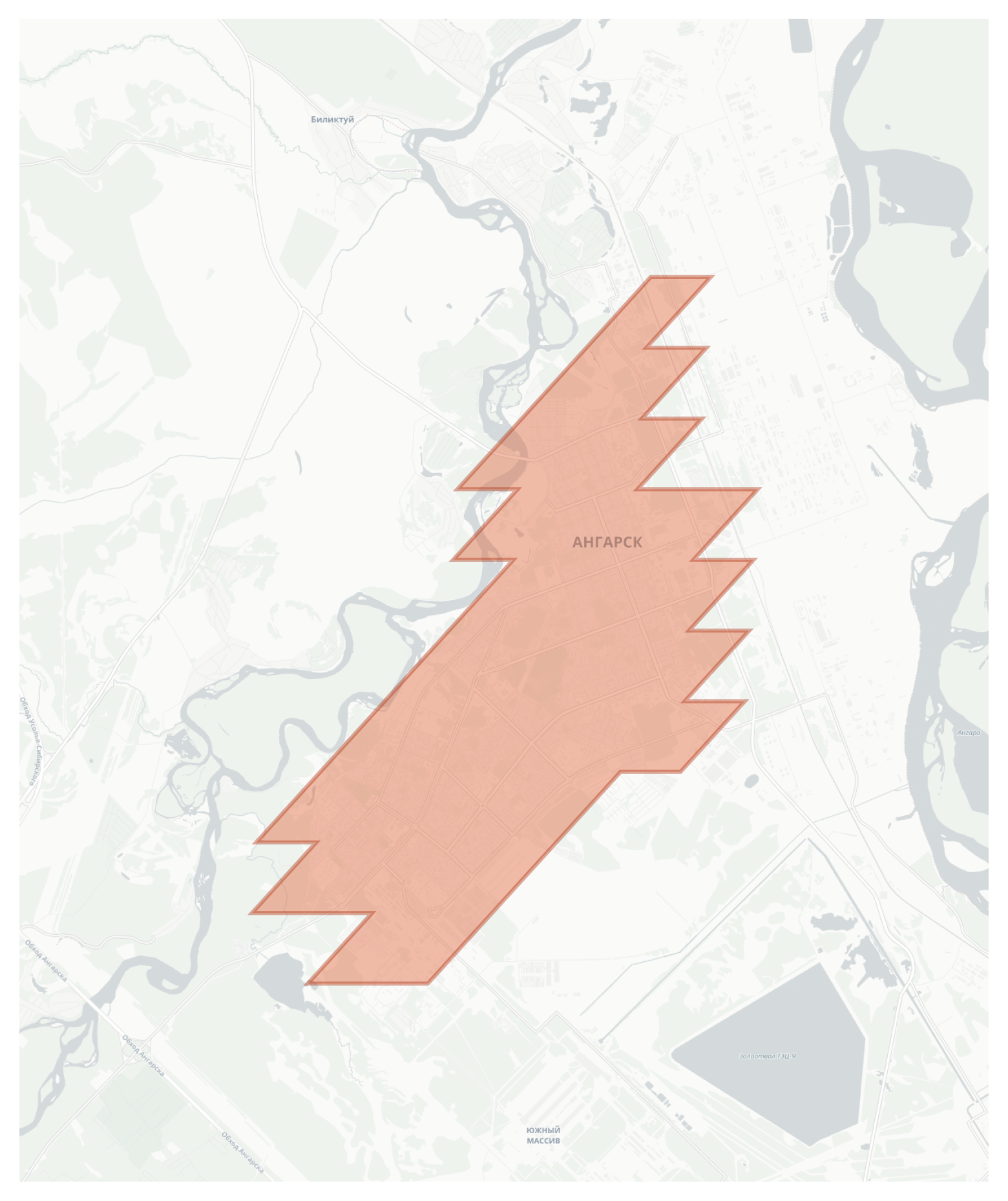 Angarsk geographic map