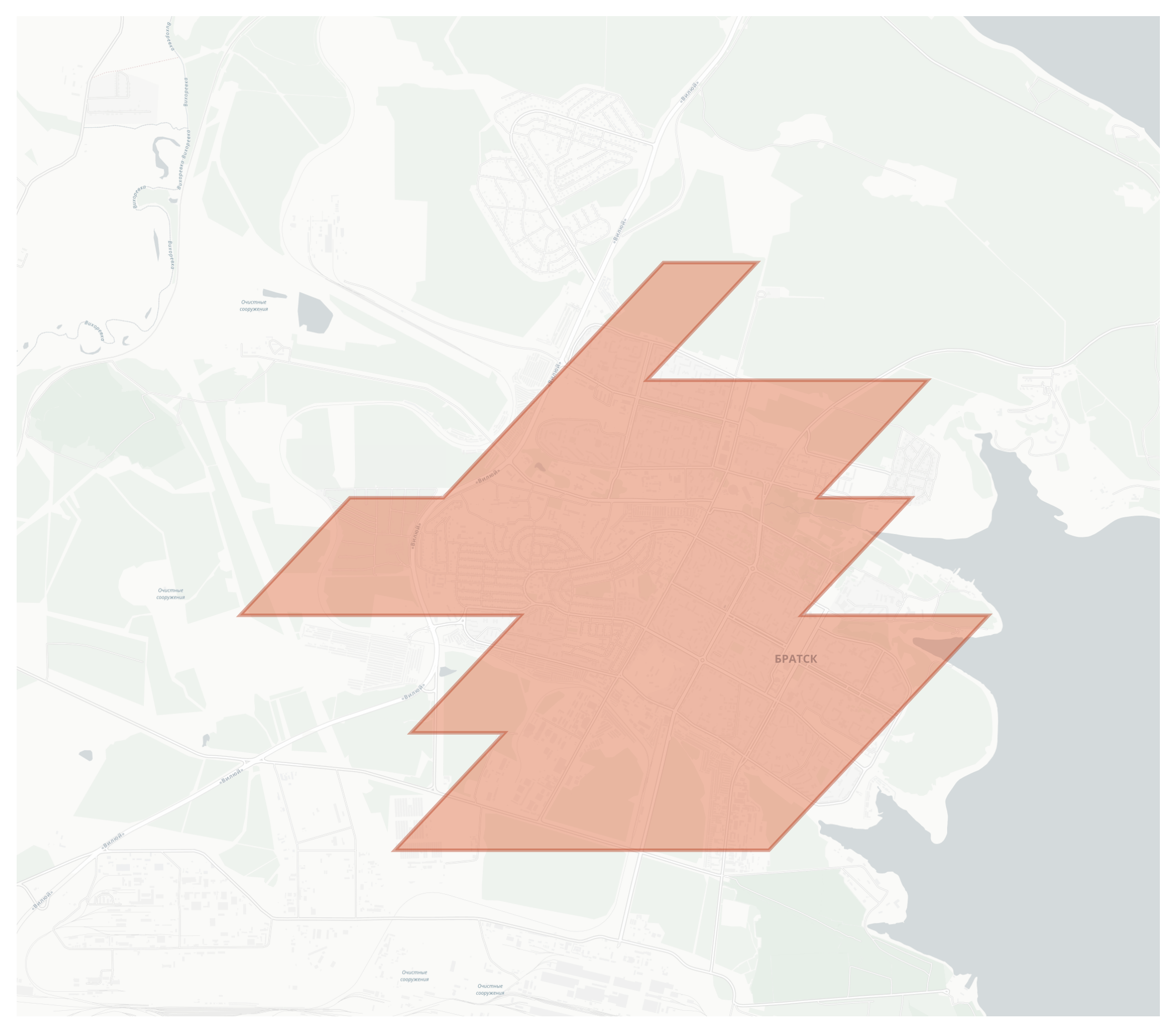 Bratsk geographic map