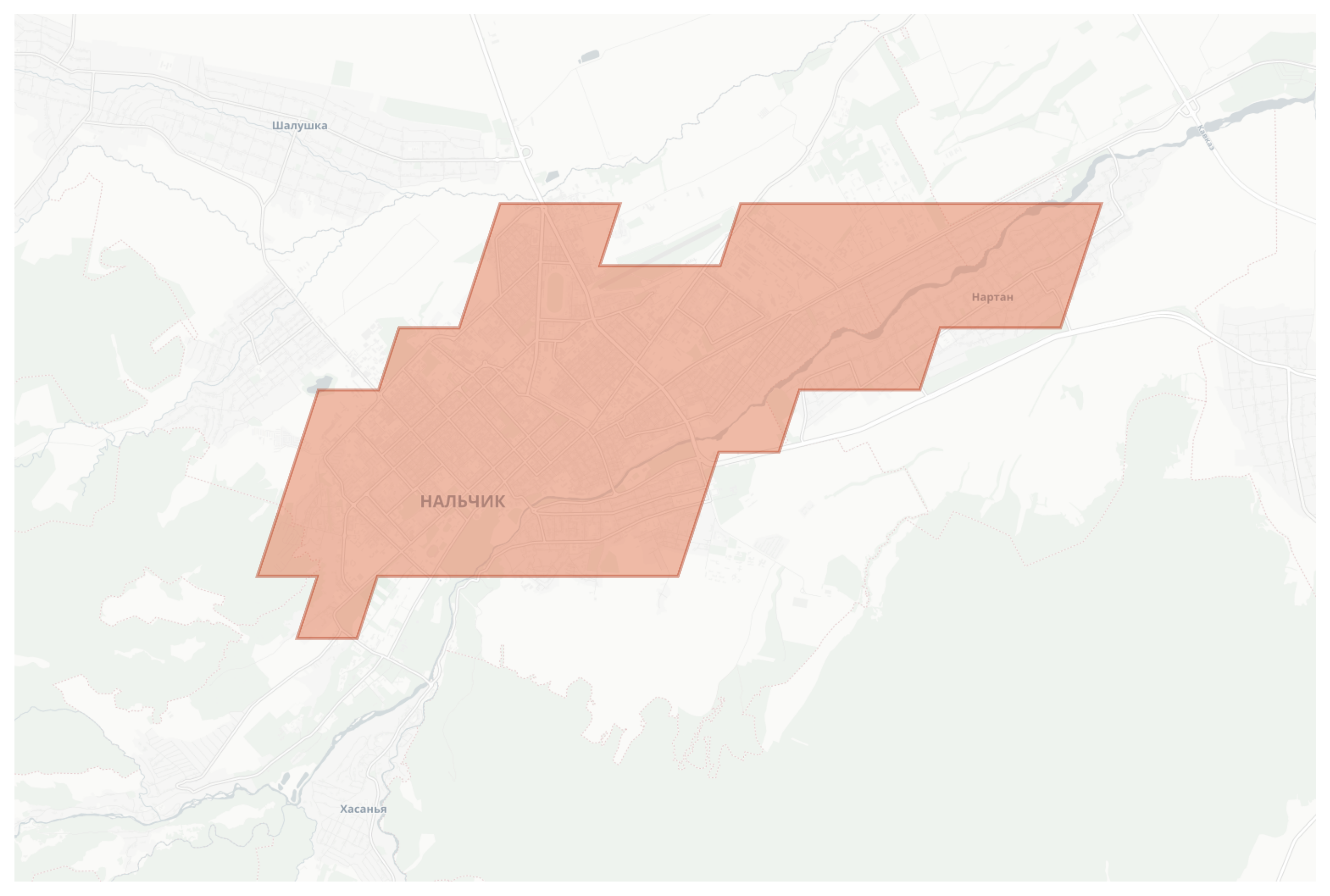 Nalchik geographic map